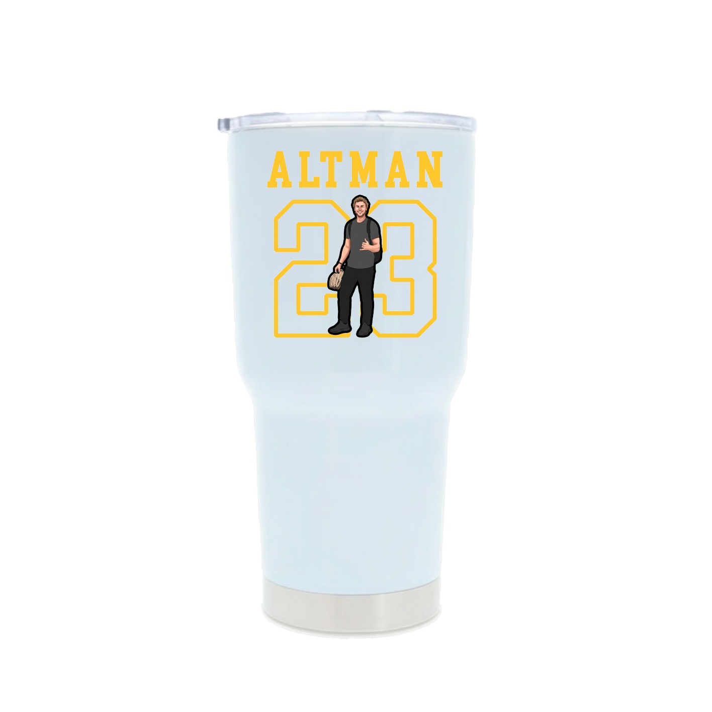 30oz Stainless Steel Tumbler — Shirsey in White