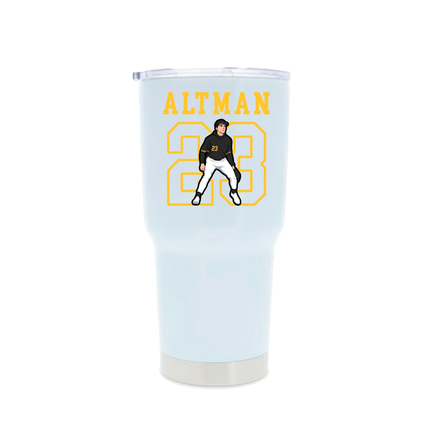 30oz Stainless Steel Tumbler — Shirsey in White