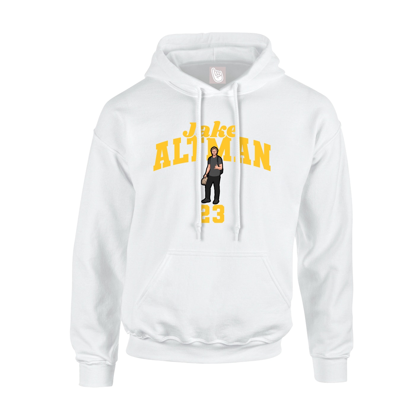 Hoodie — Signature Arch in White