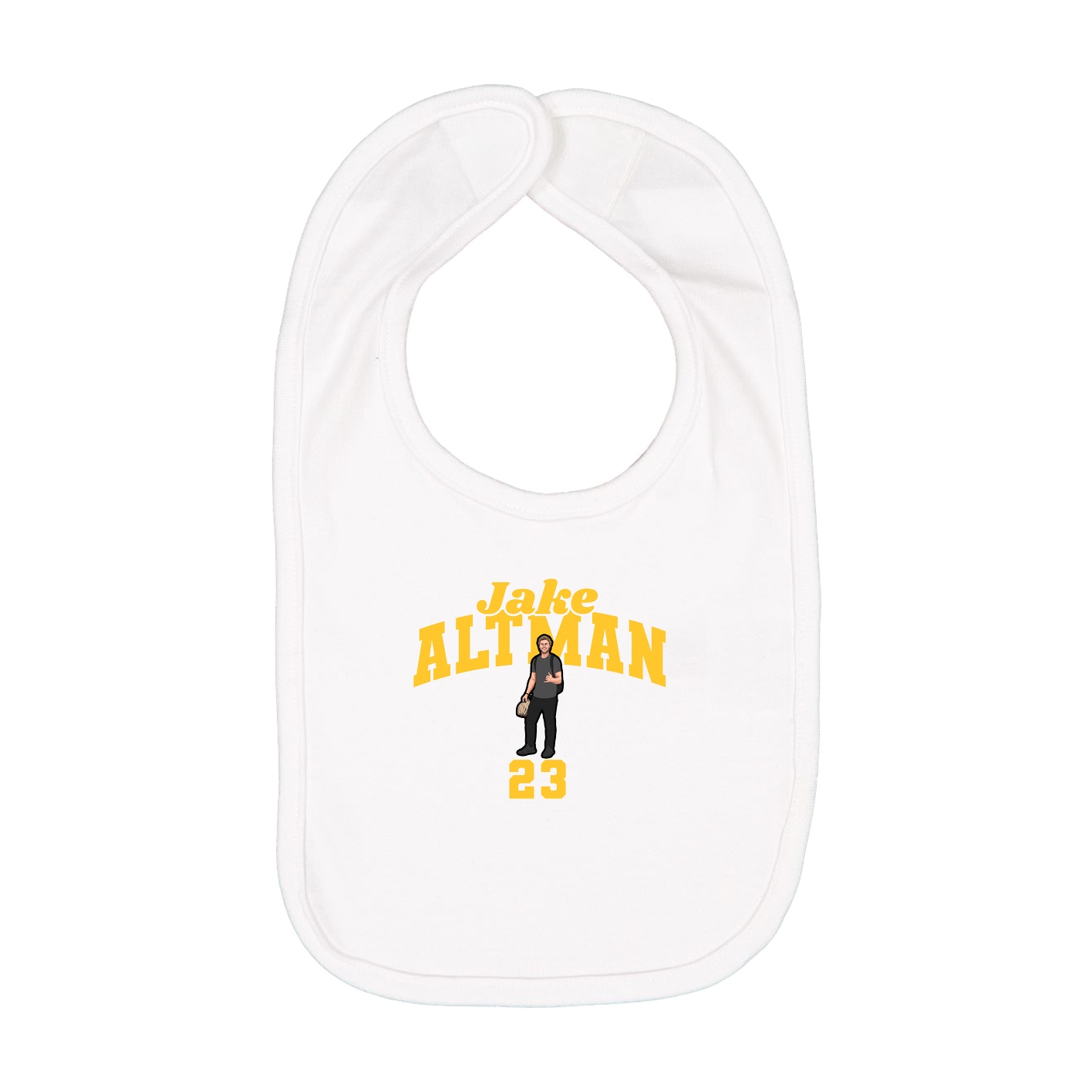 Infant Bib — Signature Arch in White
