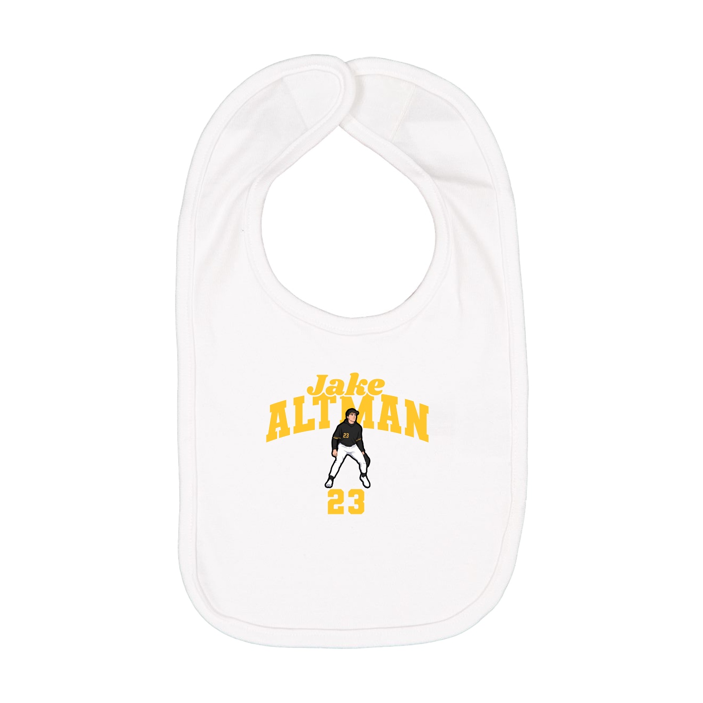 Infant Bib — Signature Arch in White