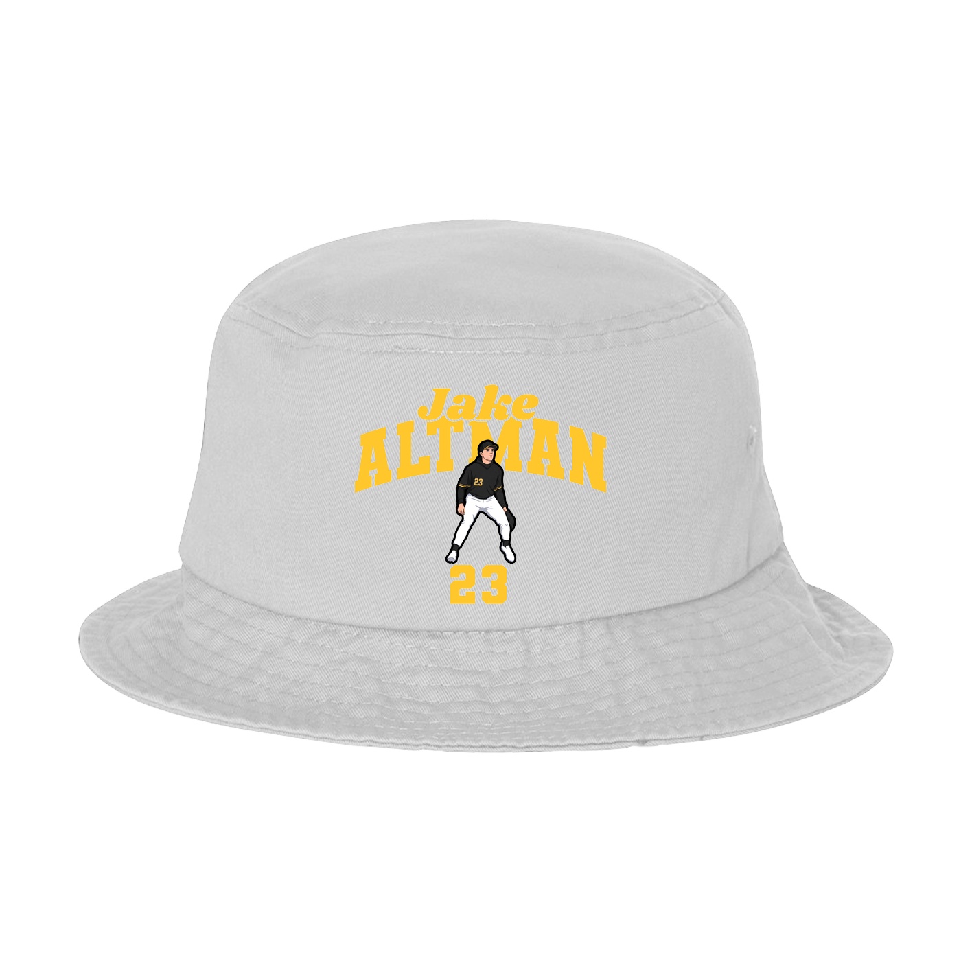 Bucket Cap — Signature Arch in White