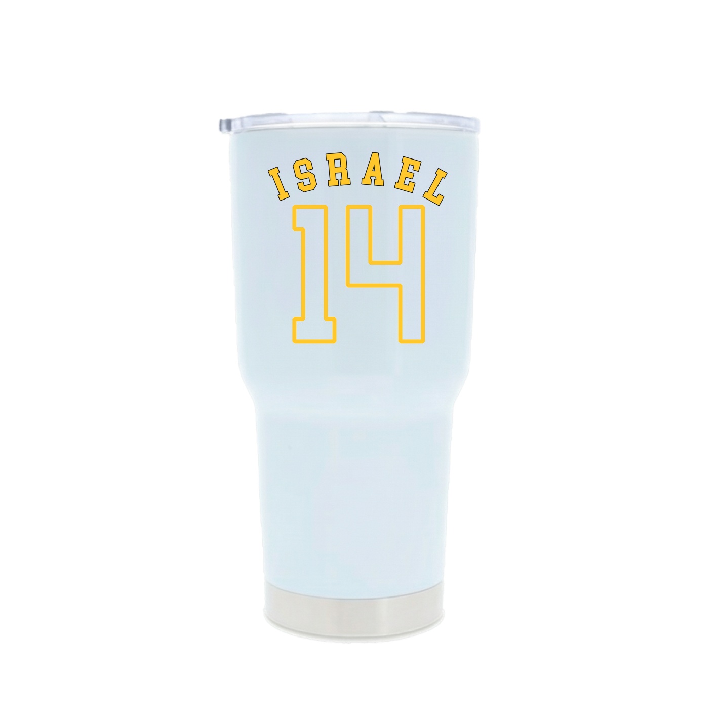 30oz Stainless Steel Tumbler — Shirsey Arch in White