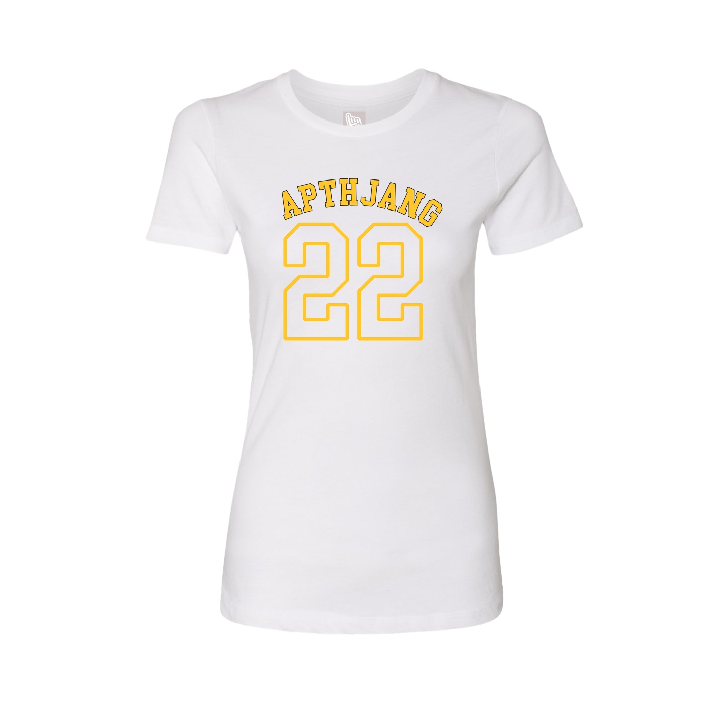 Fitted Women's Tee — Shirsey Arch in White
