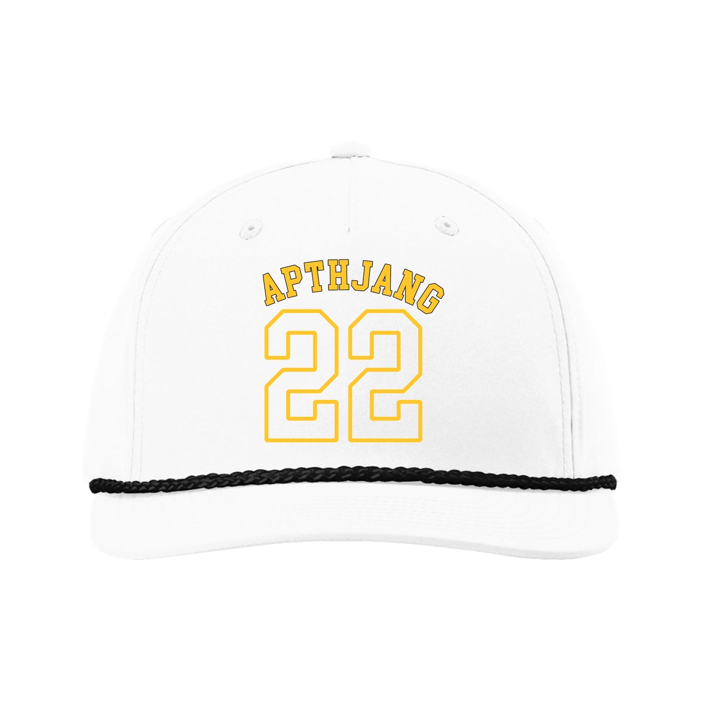 Five-Panel Classic Rope Cap — Shirsey Arch in White