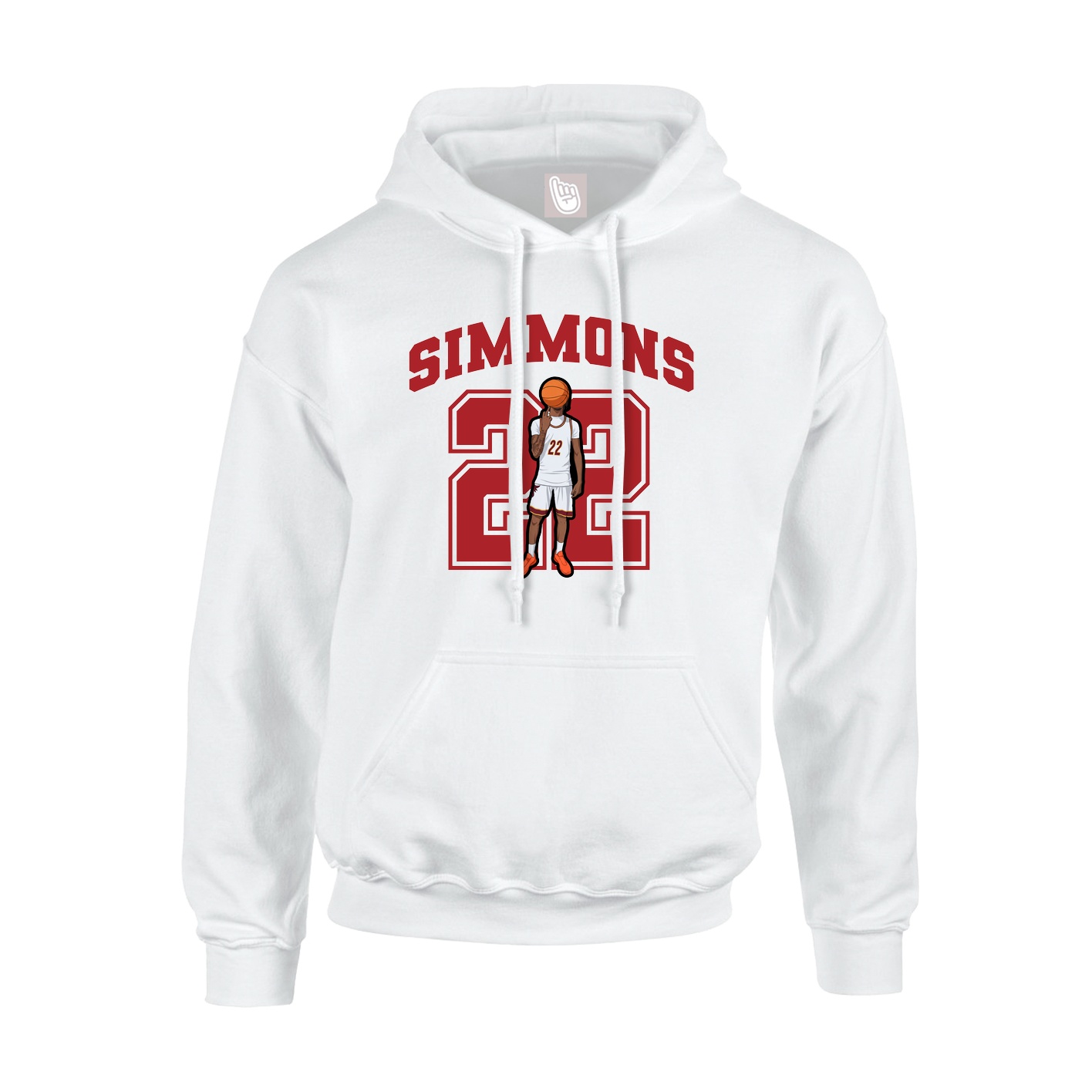 Hoodie — Number in White