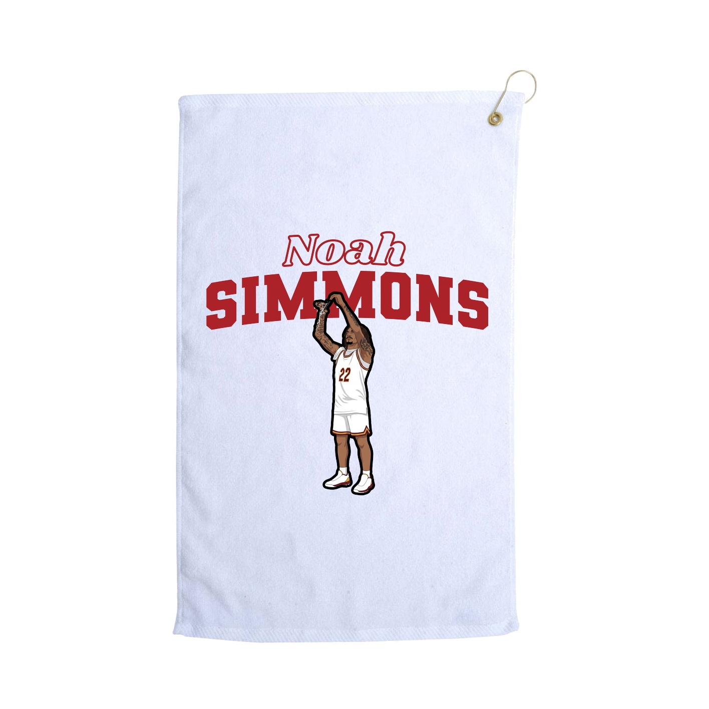 Golf Towel — Name Arch in White