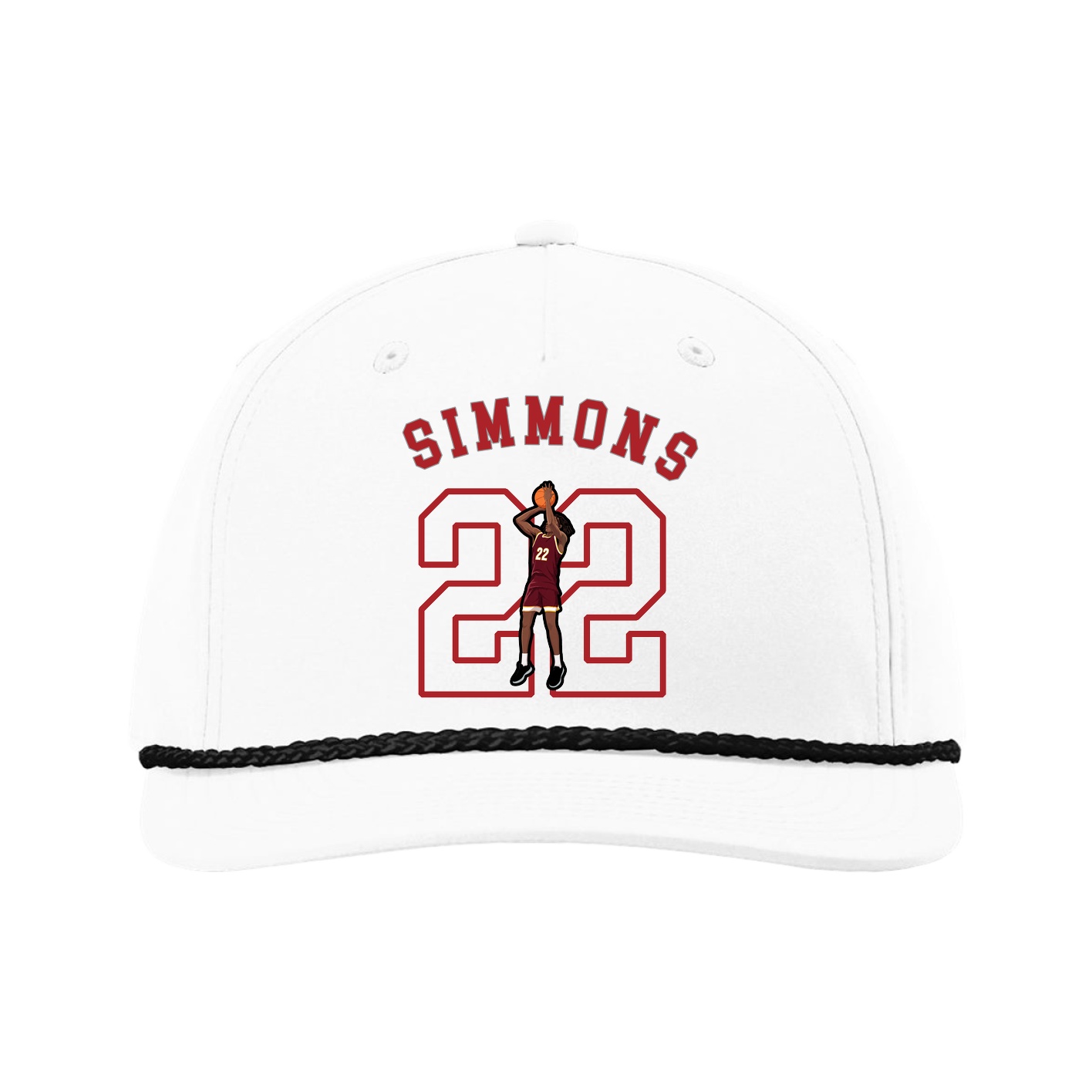 Five-Panel Classic Rope Cap — Shirsey Arch in White