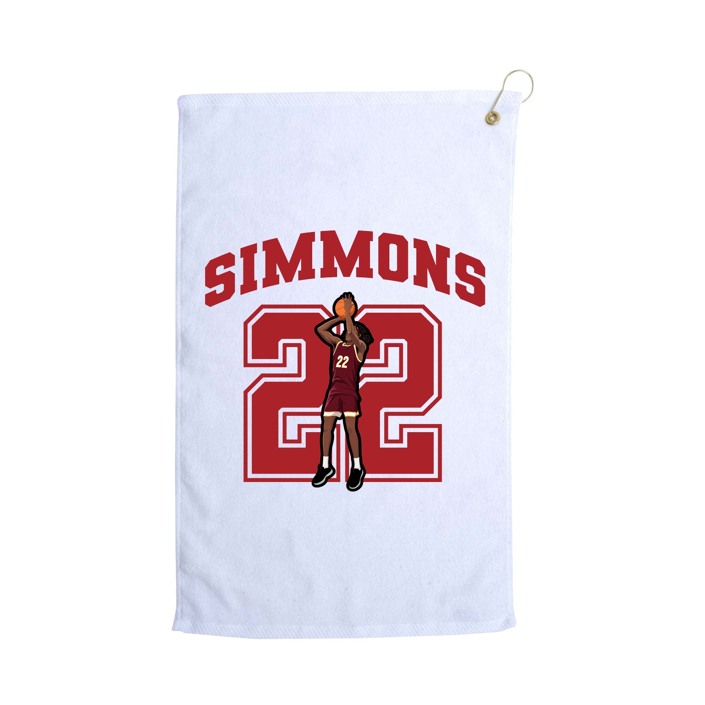 Golf Towel — Number in White