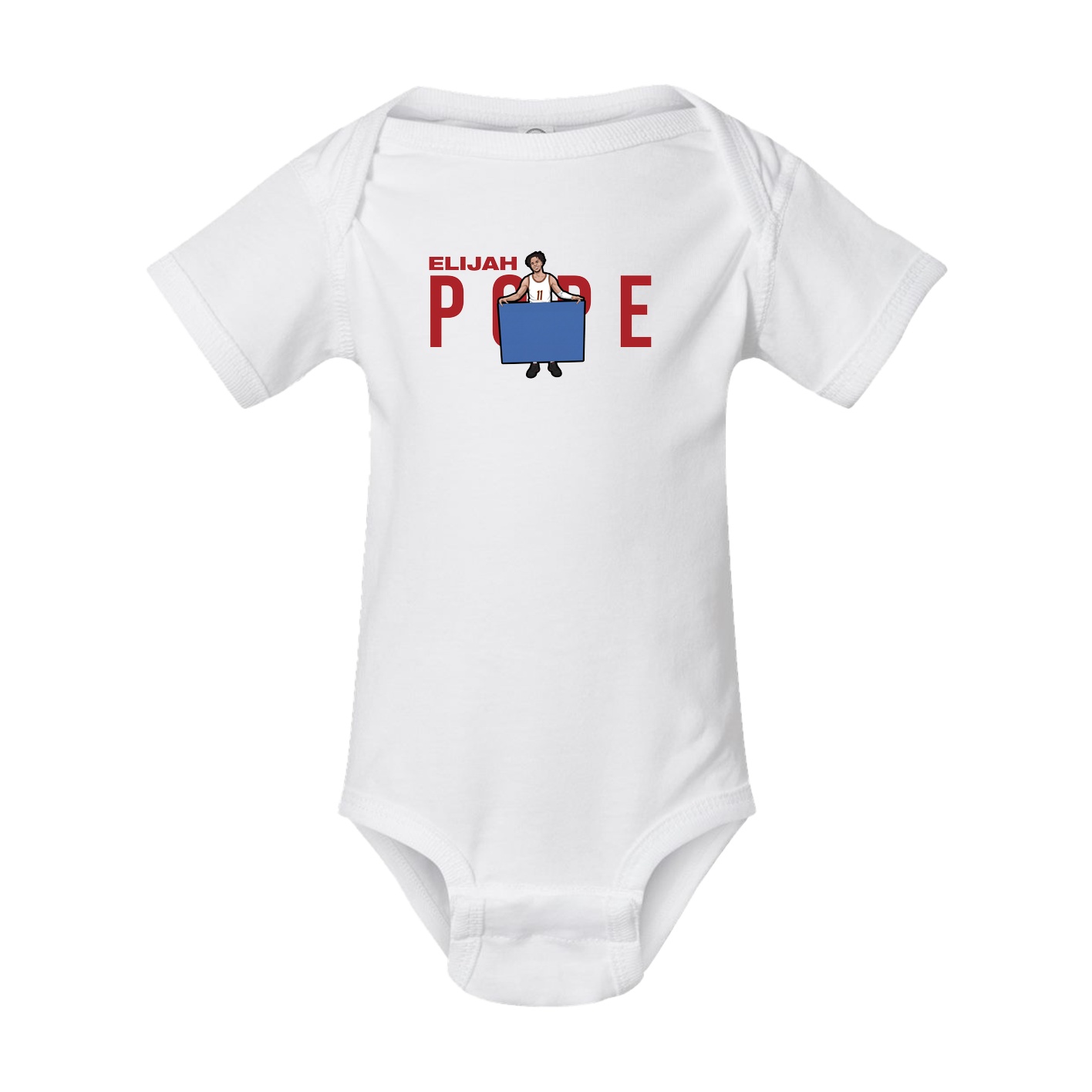 Baby Onesie — Player Name in White