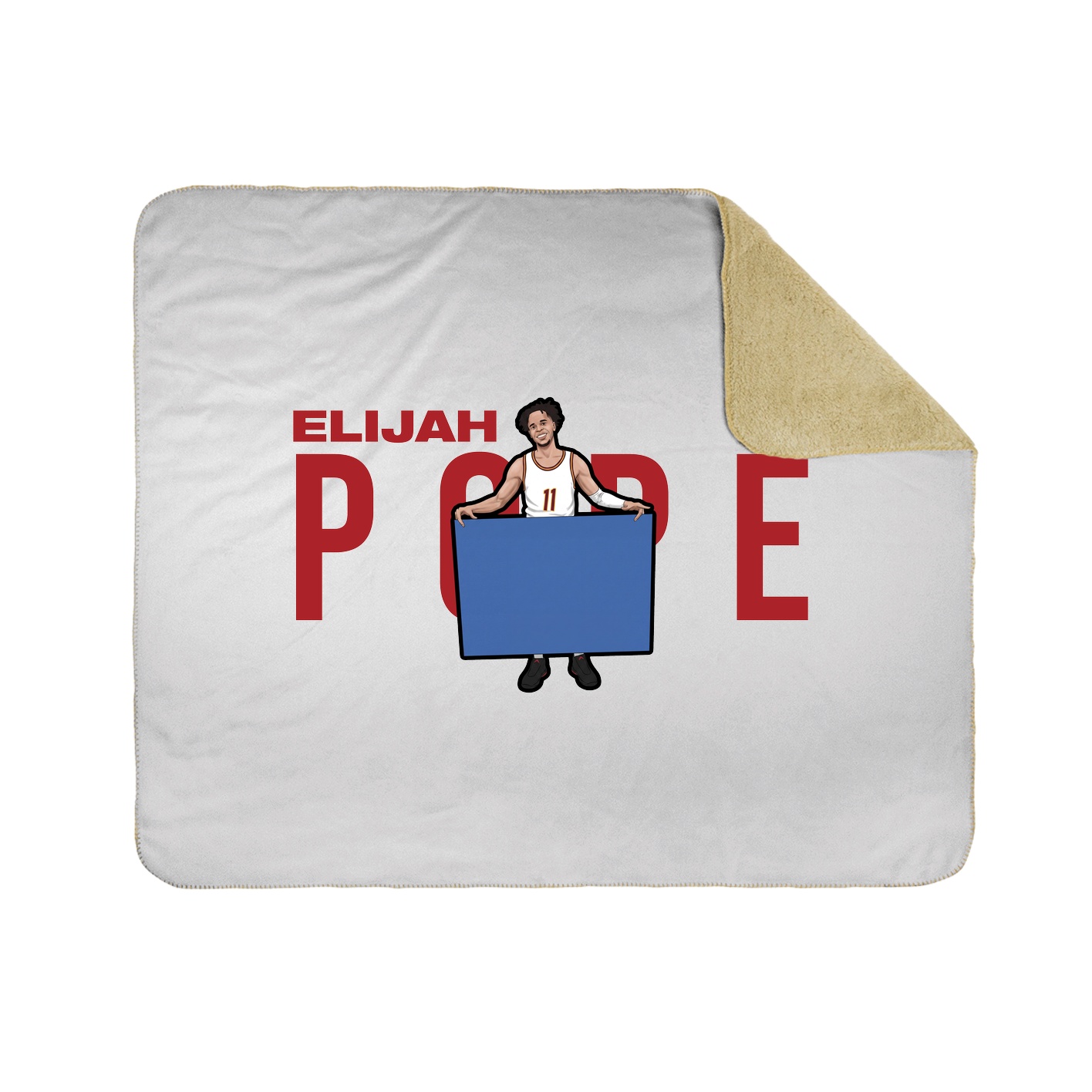 Throw Blanket — Player Name in White