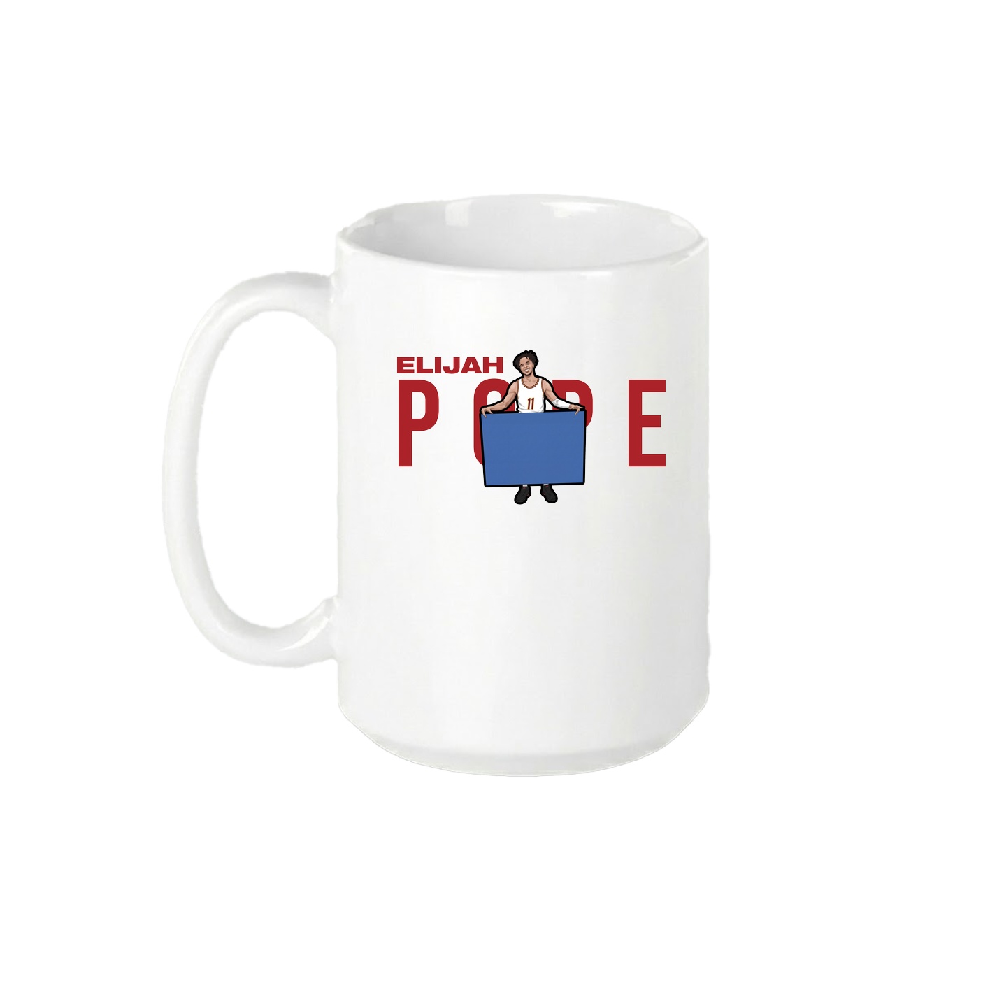 15oz Coffee Mug — Player Name in White