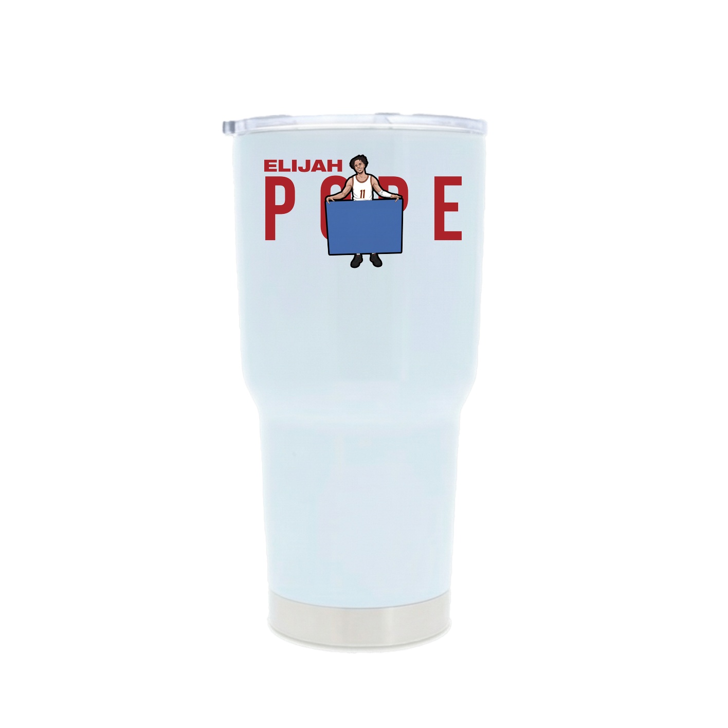 30oz Stainless Steel Tumbler — Player Name in White