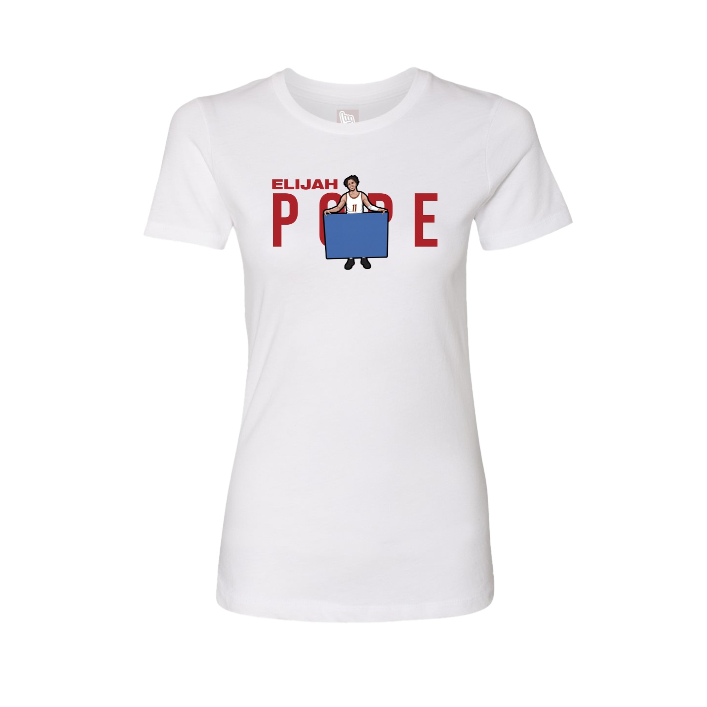 Fitted Women's Tee — Player Name in White