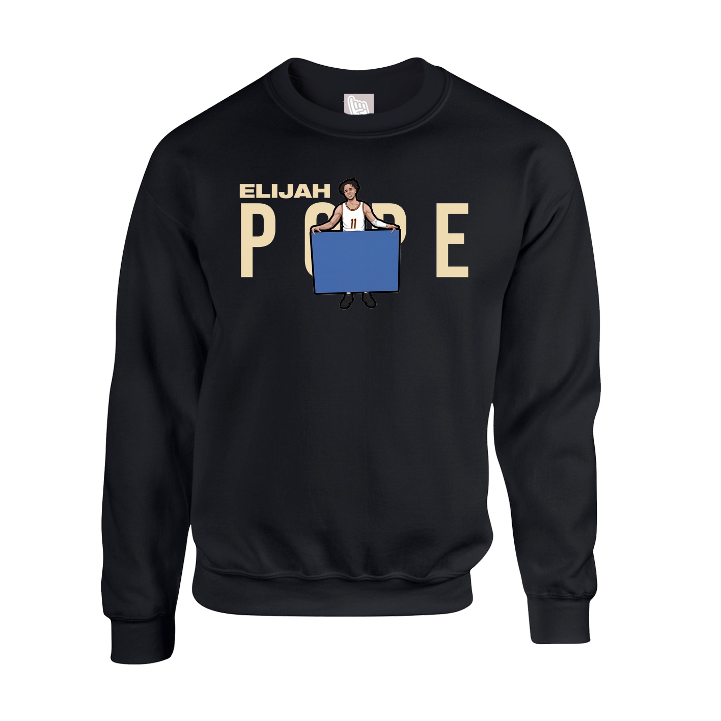 Fleece Crew — Player Name in Black