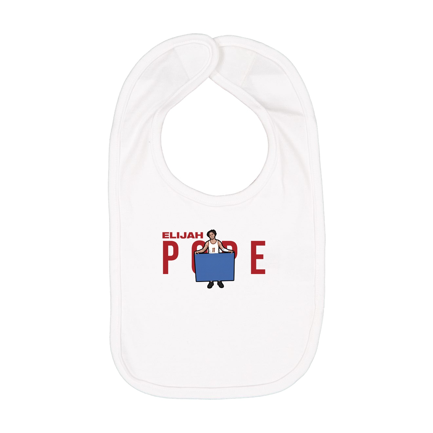 Infant Bib — Player Name in White