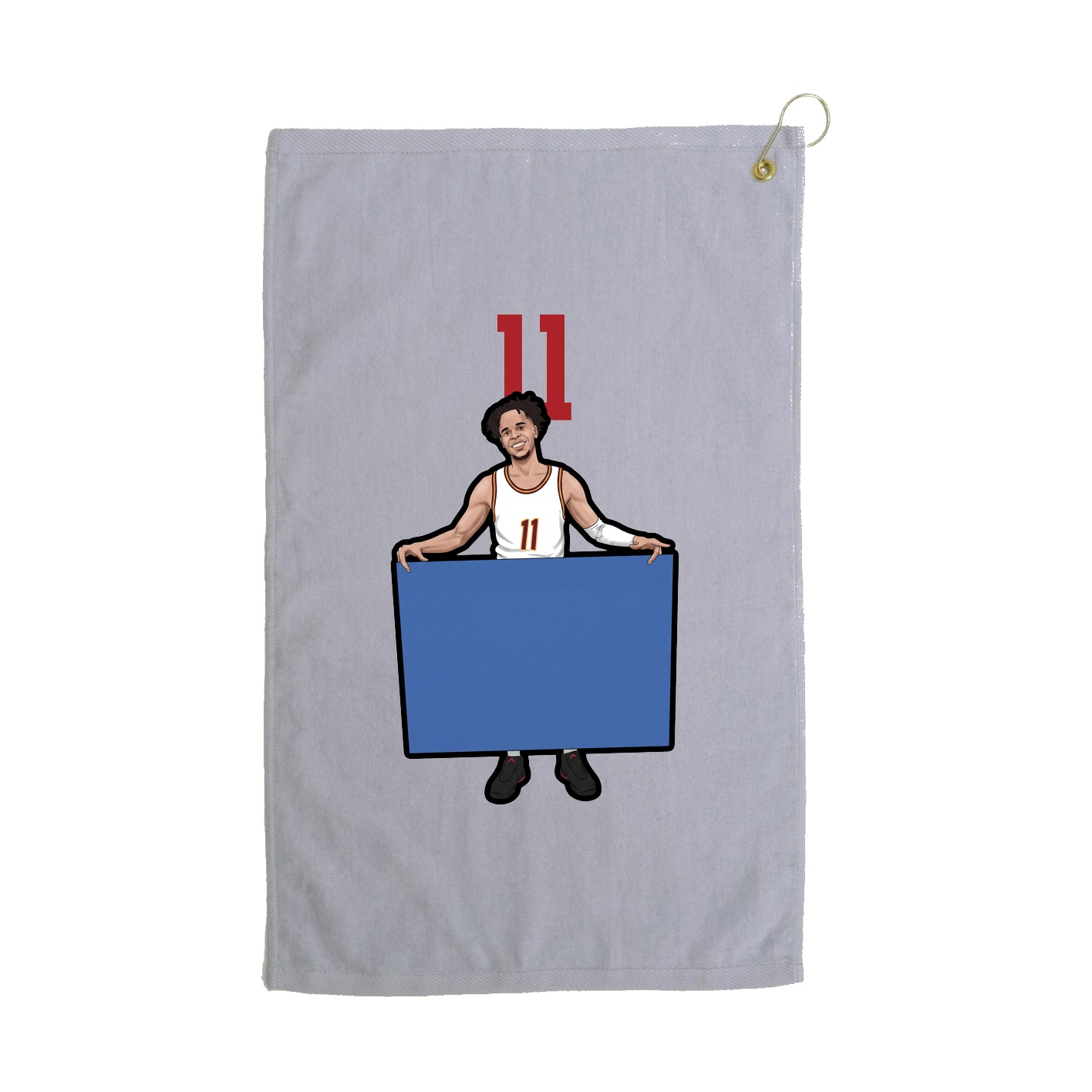 Golf Towel — Number Top in Grey