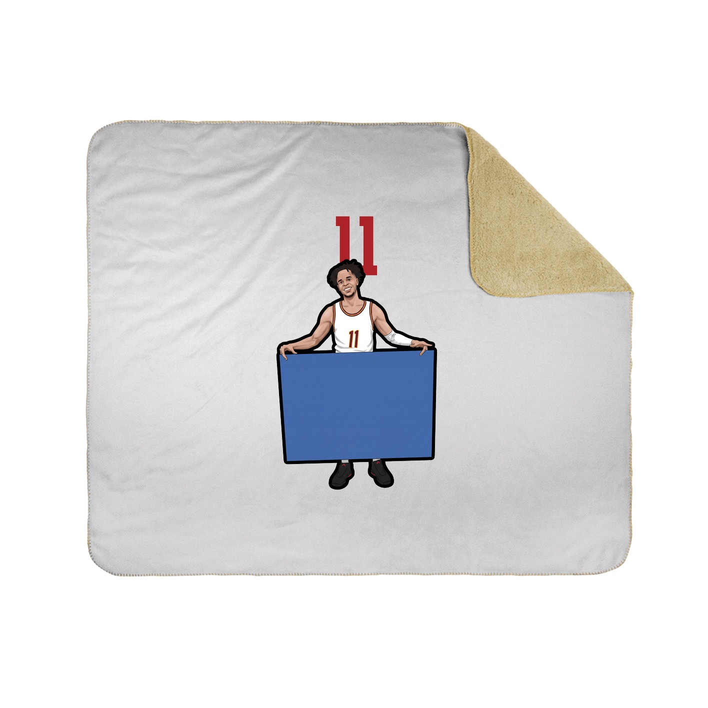Throw Blanket — Number Top in White