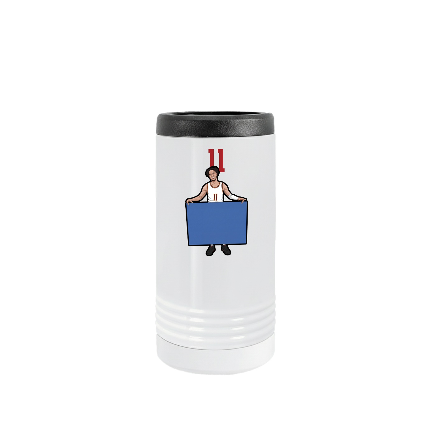 Slim Beverage Holder — Number Top in White