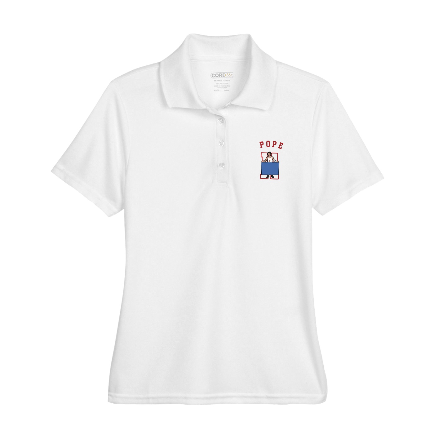 Womens Performance Polo — Shirsey Arch in White