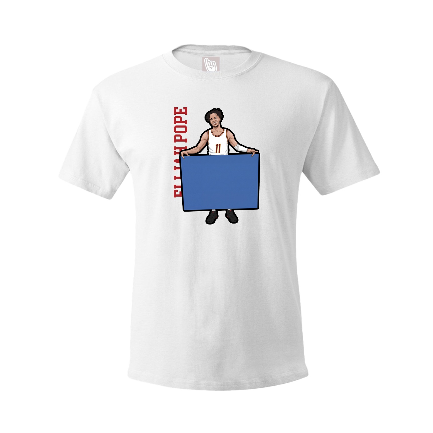 Youth Tee — Name Vertical in White