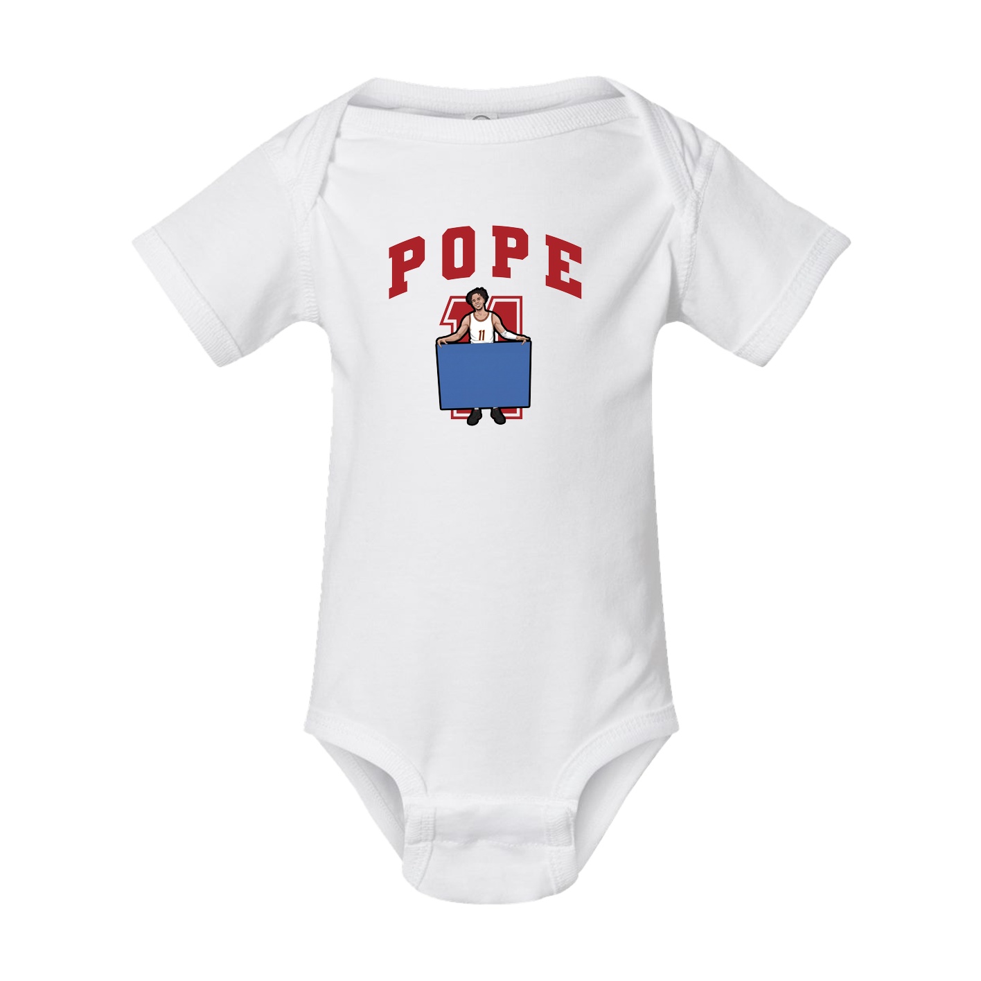 Baby Onesie — Number in White