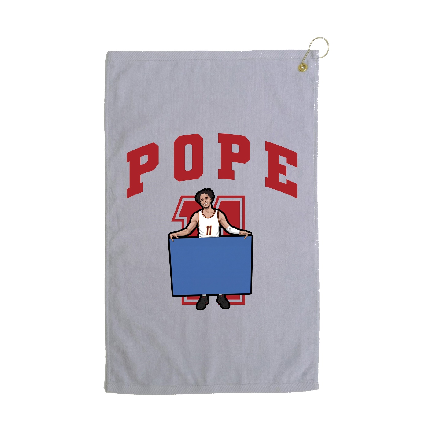 Golf Towel — Number in Grey