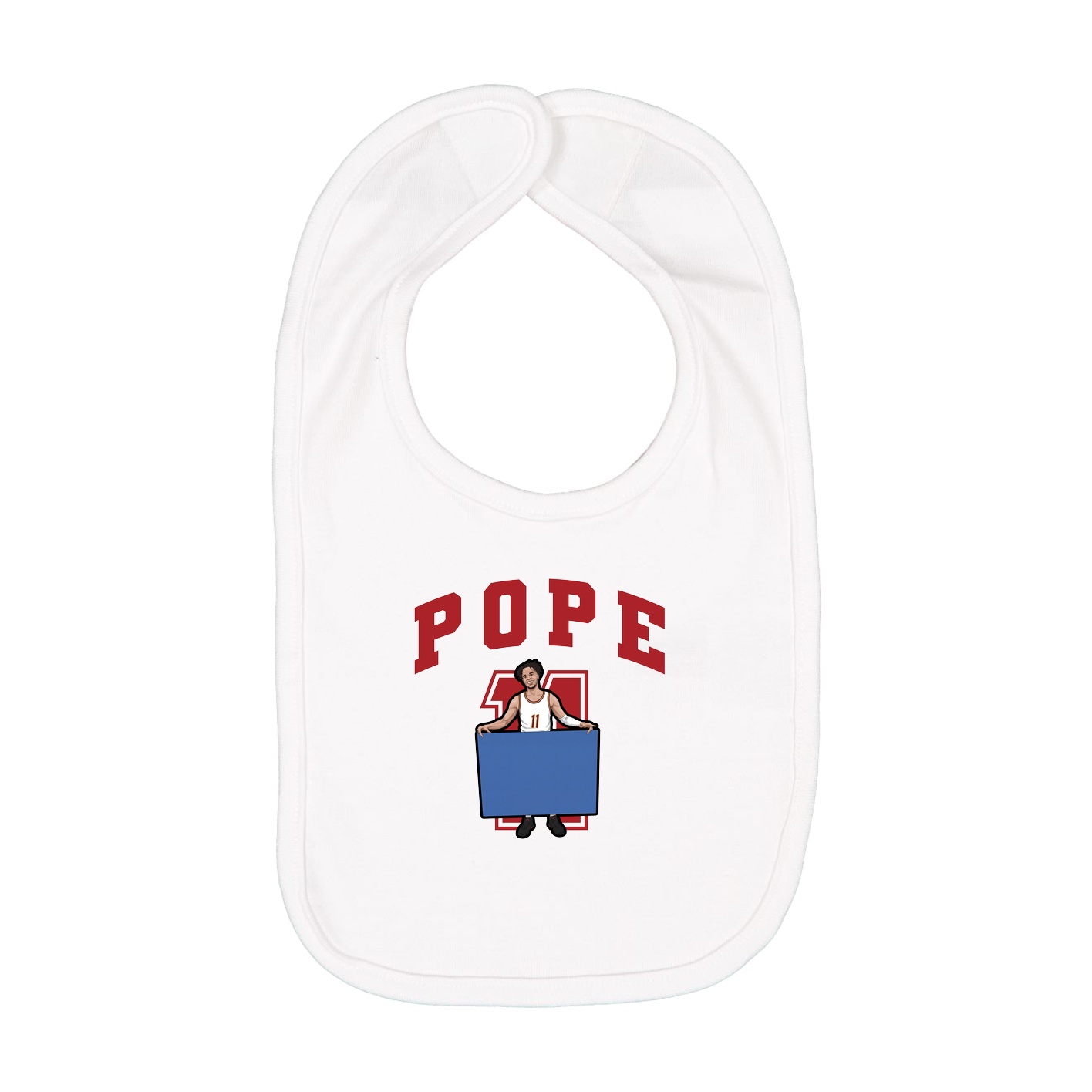 Infant Bib — Number in White