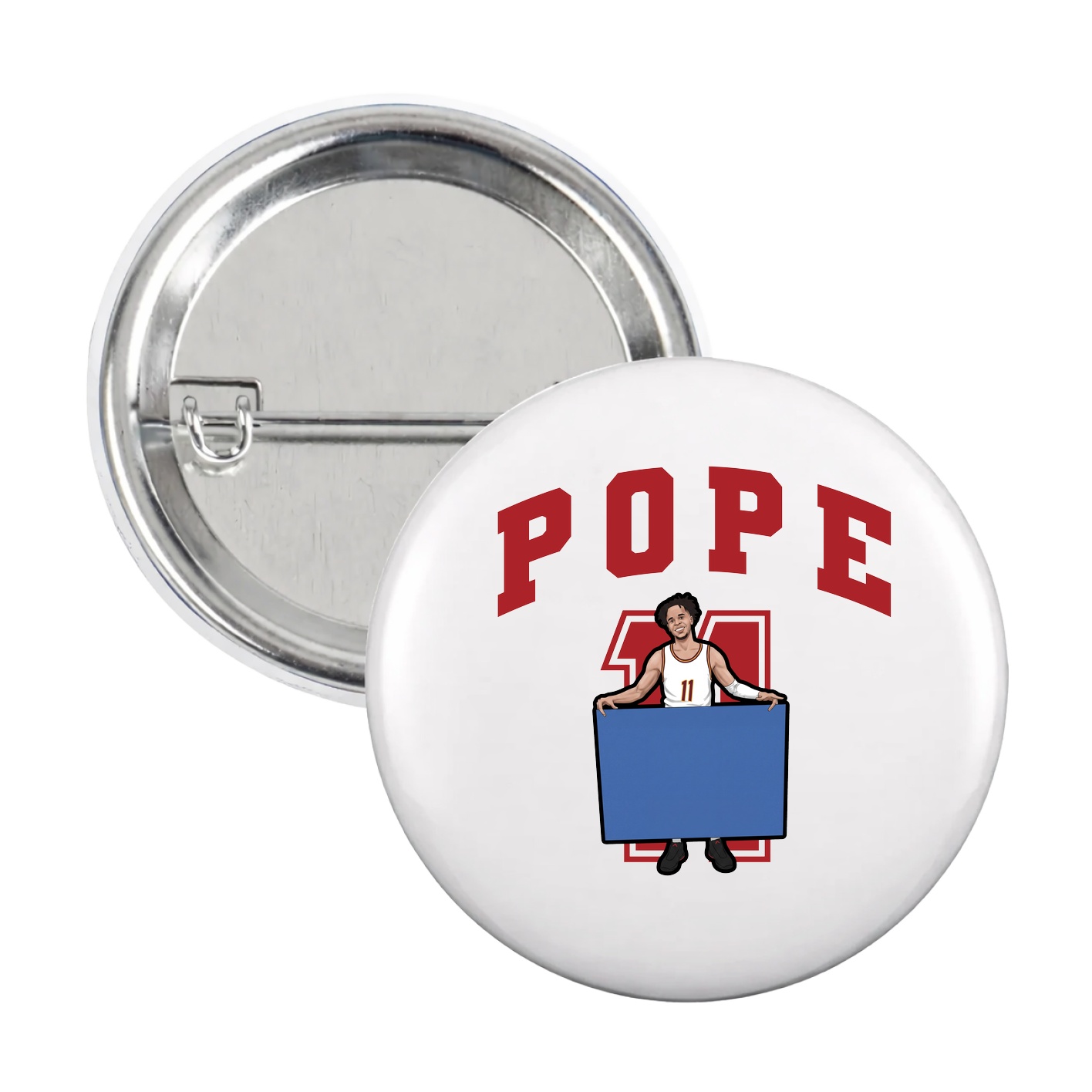 Game Day Button — Number in White