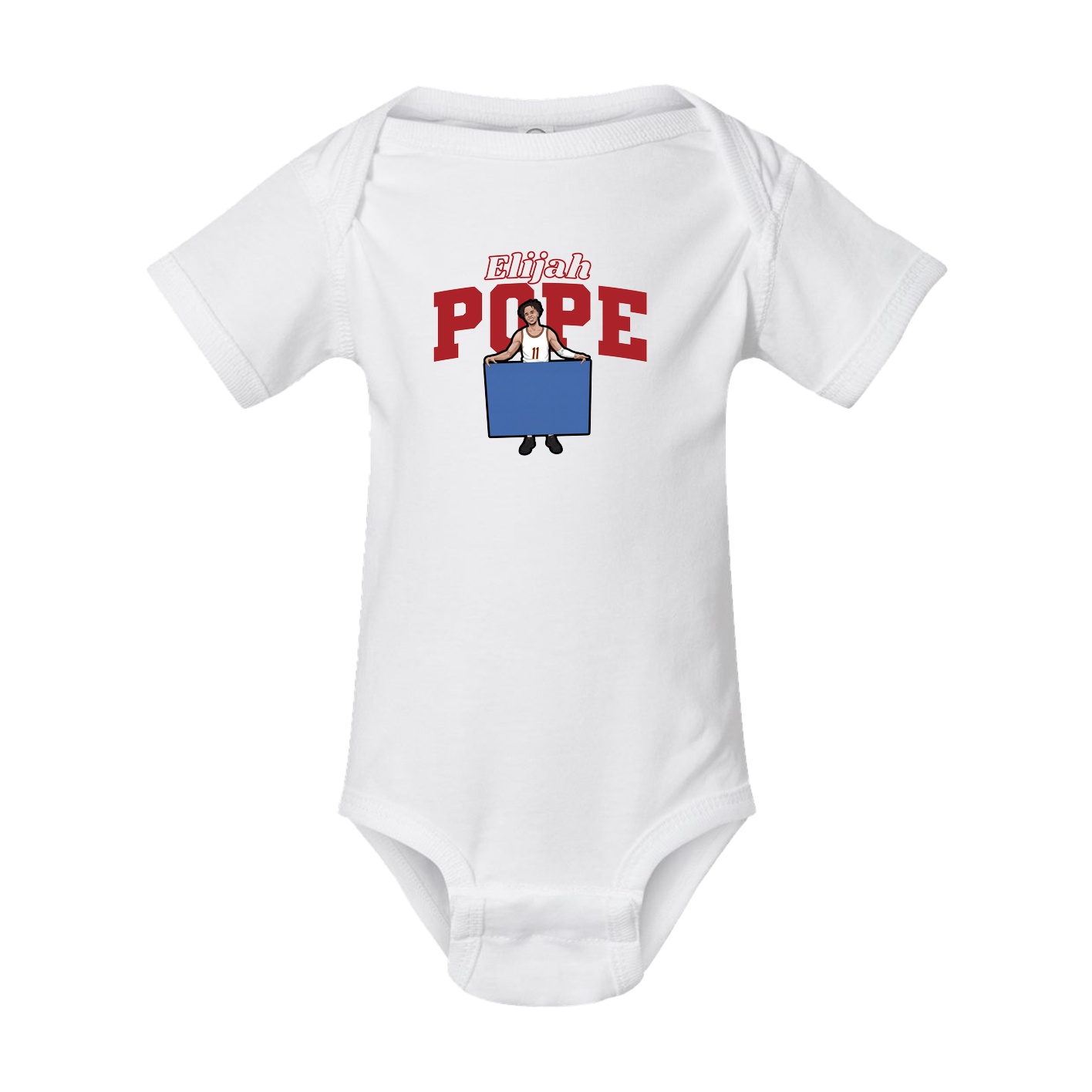 Baby Onesie — Name Arch in White