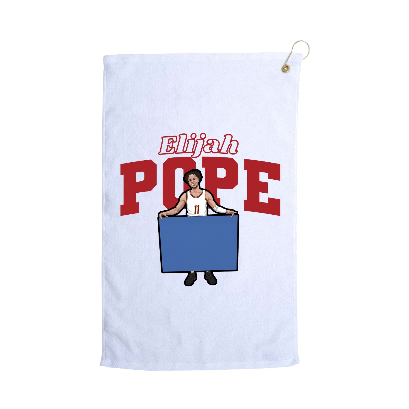 Golf Towel — Name Arch in White