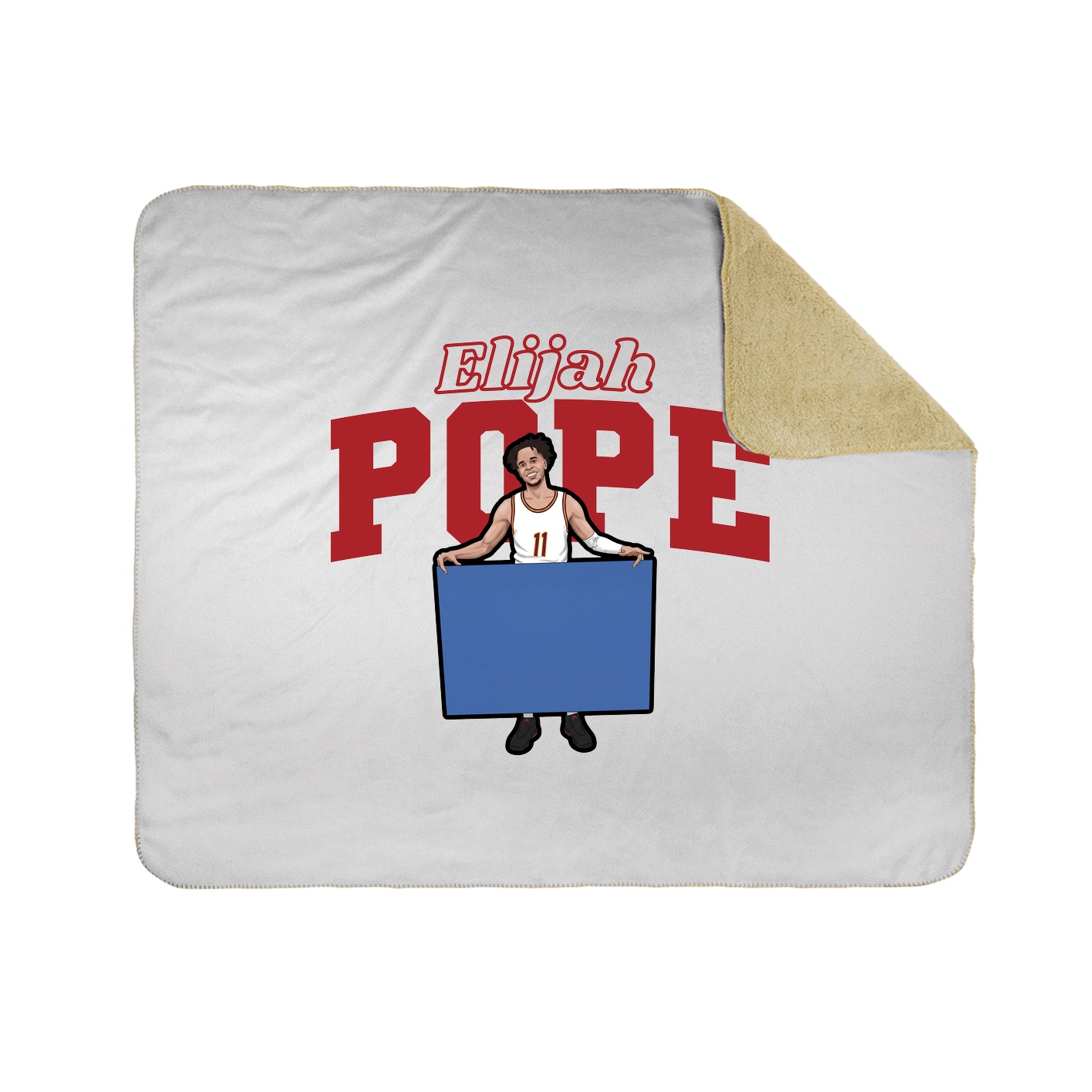 Throw Blanket — Name Arch in White