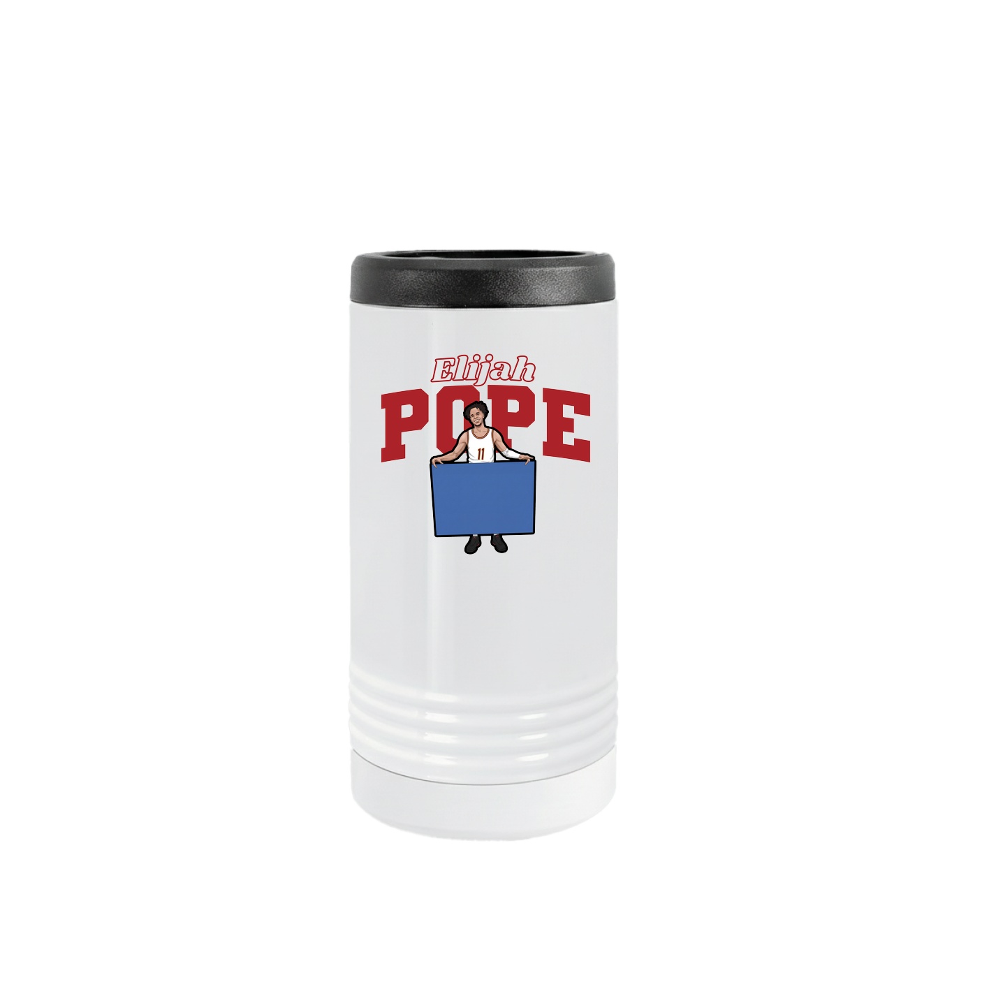 Slim Beverage Holder — Name Arch in White