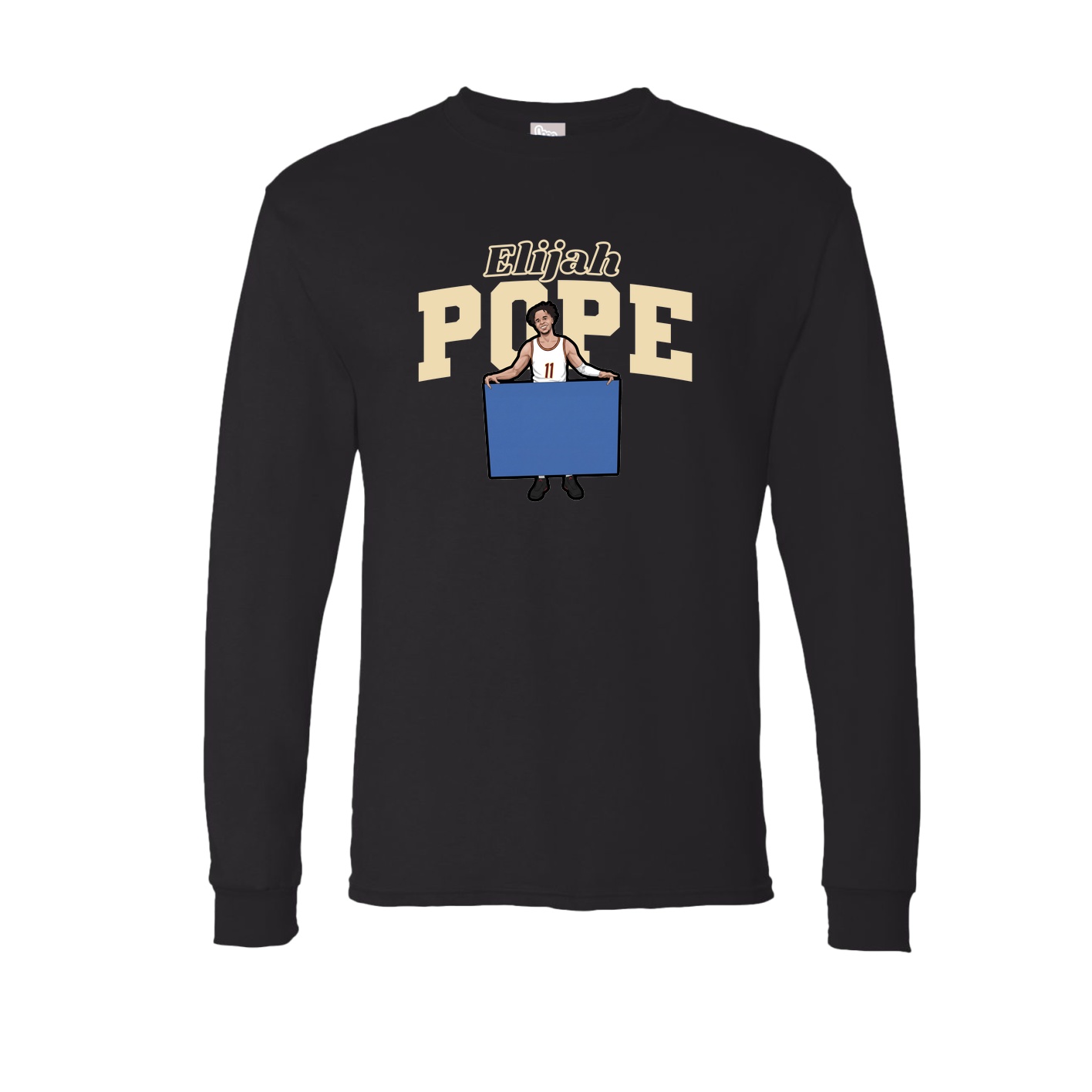 Long Sleeve Tee — Name Arch in Black