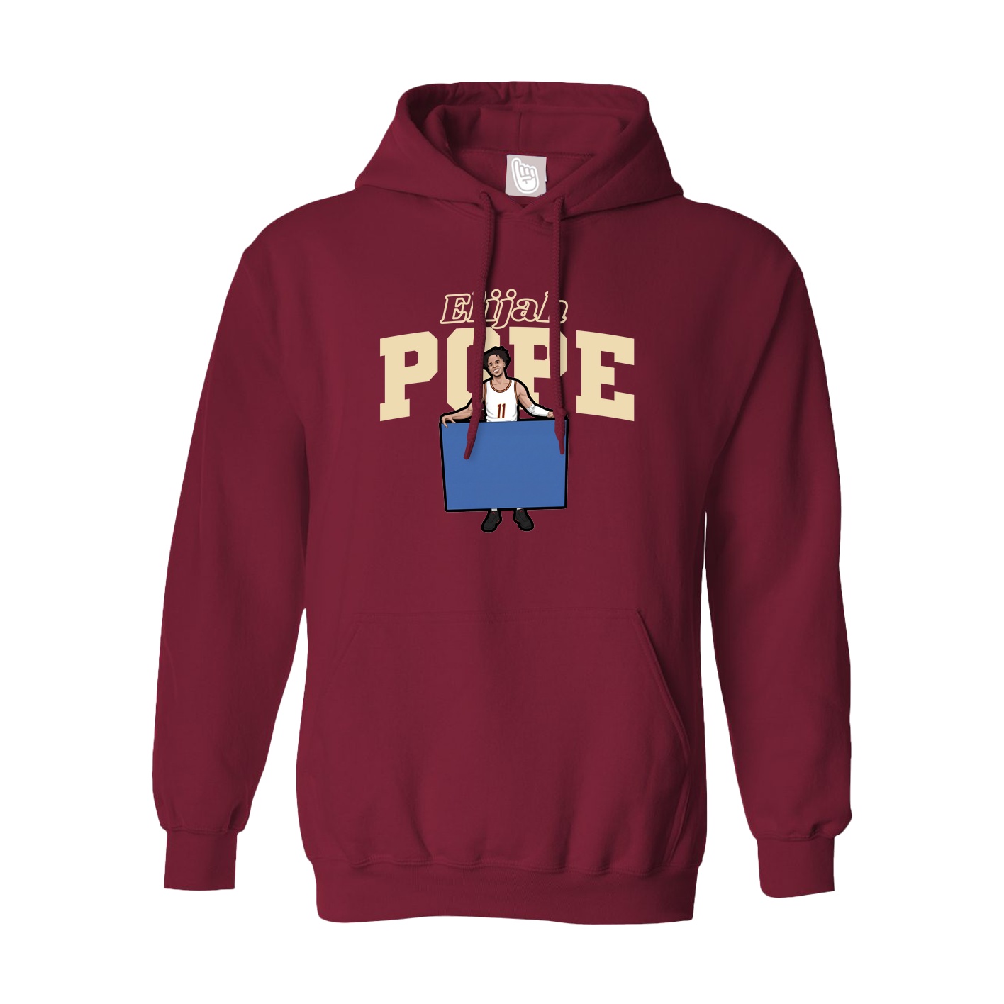 Hoodie — Name Arch in Cardinal