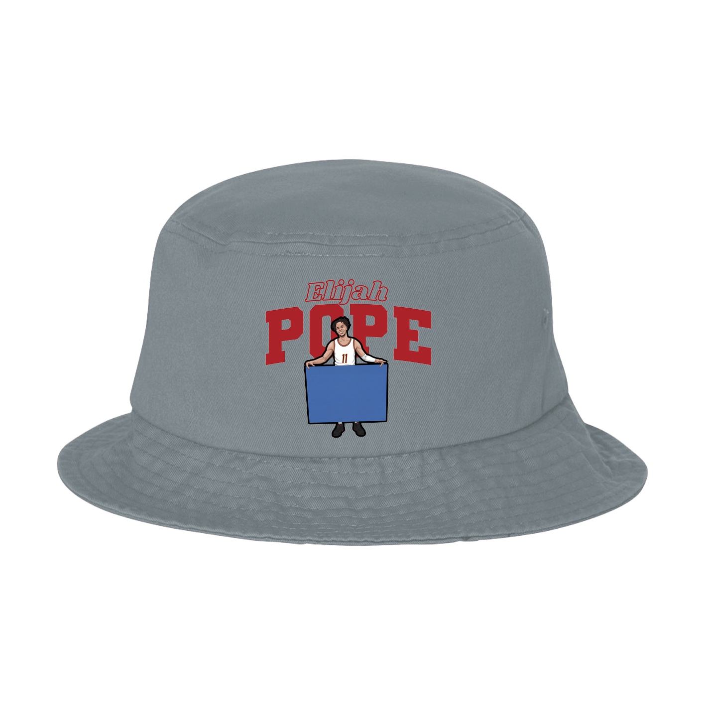 Bucket Cap — Name Arch in Grey