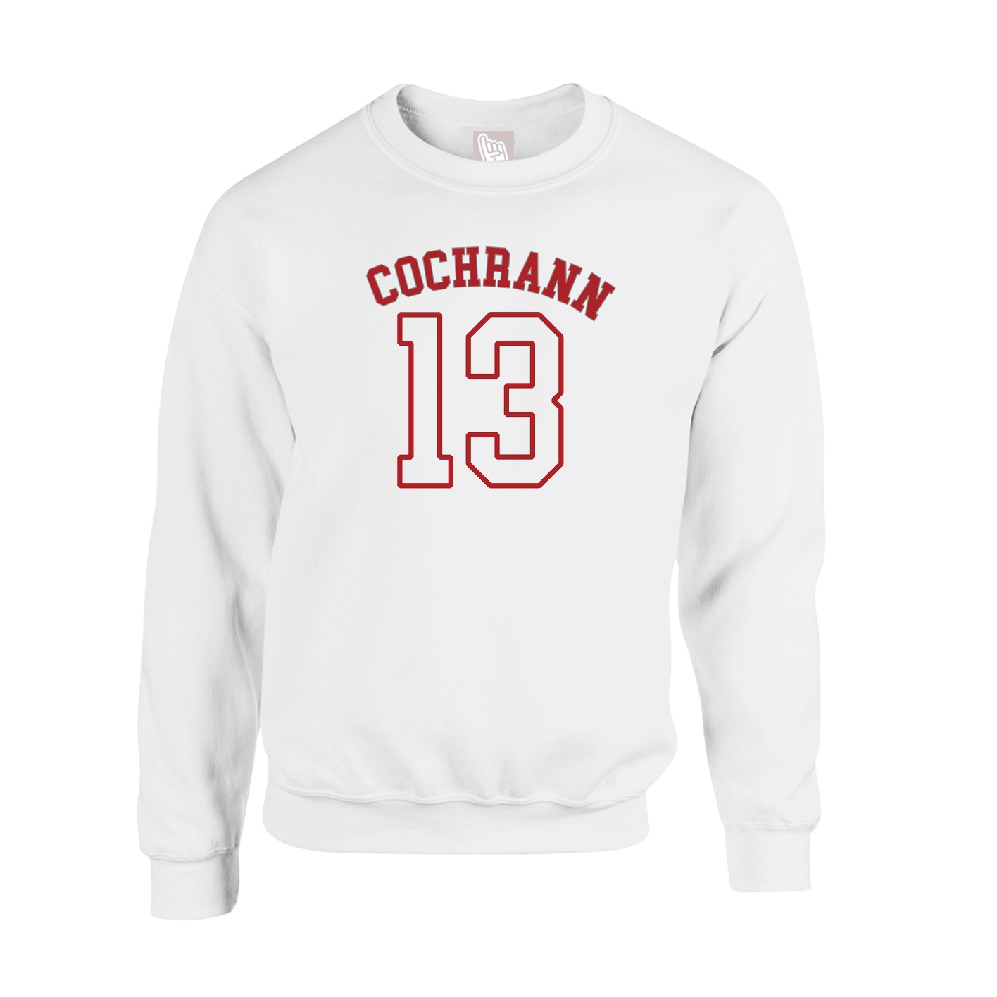 Fleece Crew — Shirsey Arch in White