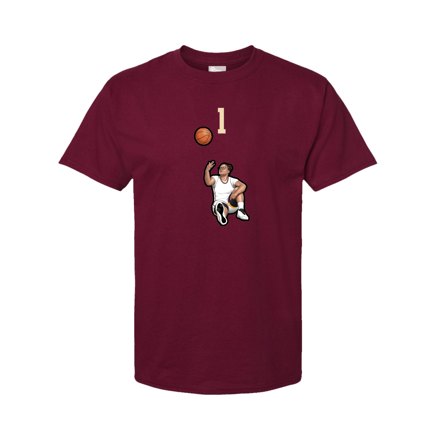 Youth Tee — Number Top in Cardinal