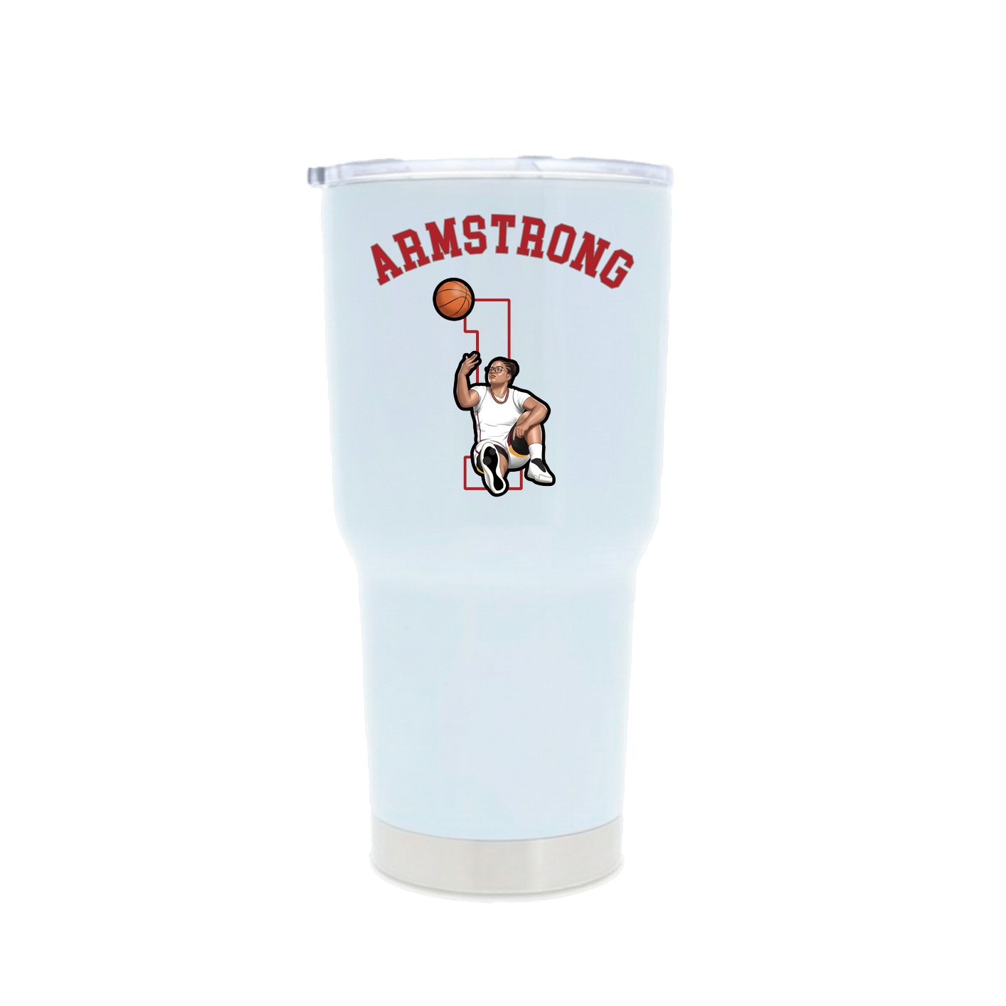 30oz Stainless Steel Tumbler — Shirsey Arch in White