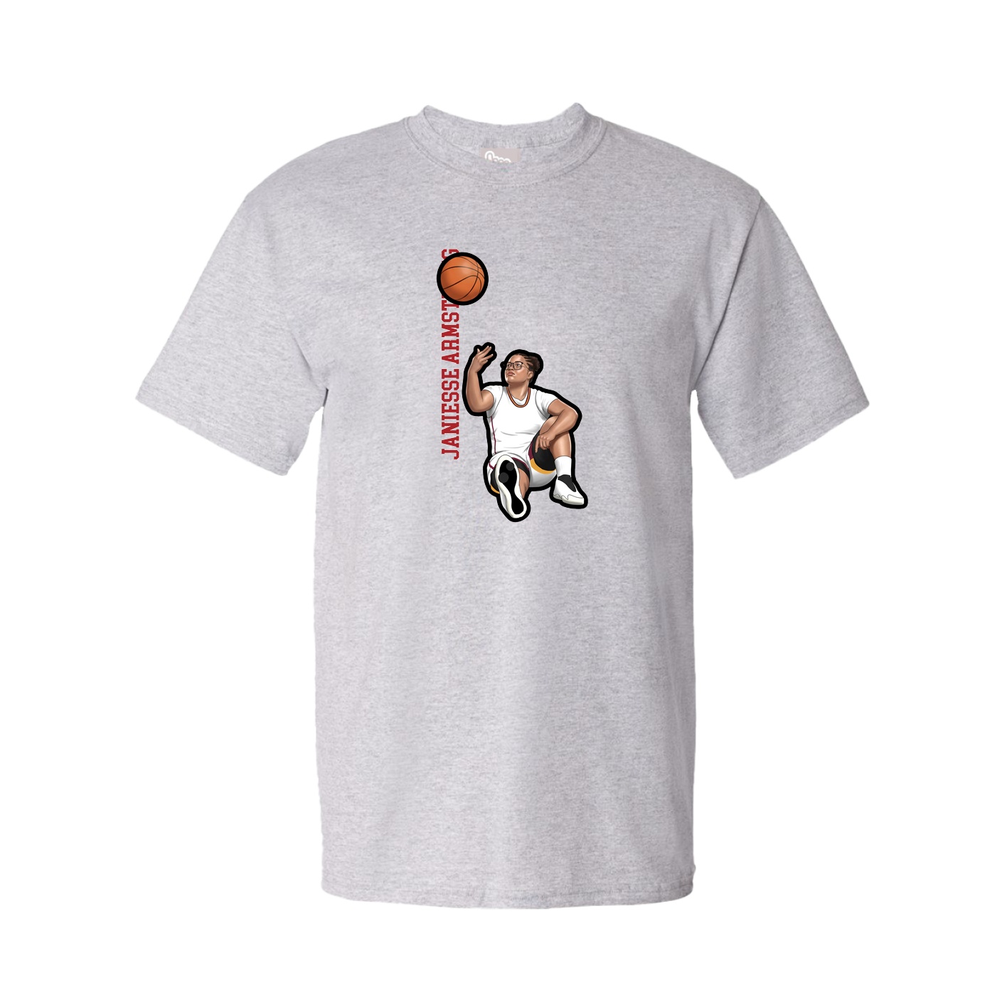 Tee — Name Vertical in Grey
