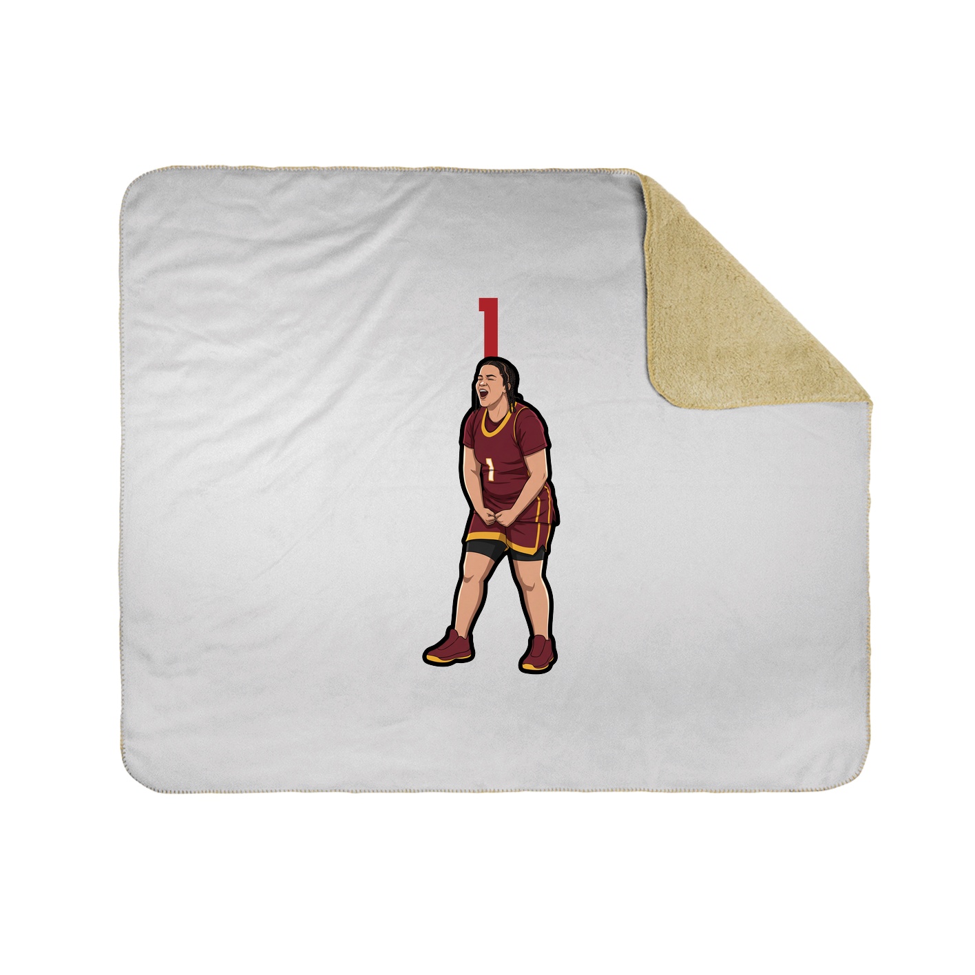 Throw Blanket — Number Top in White