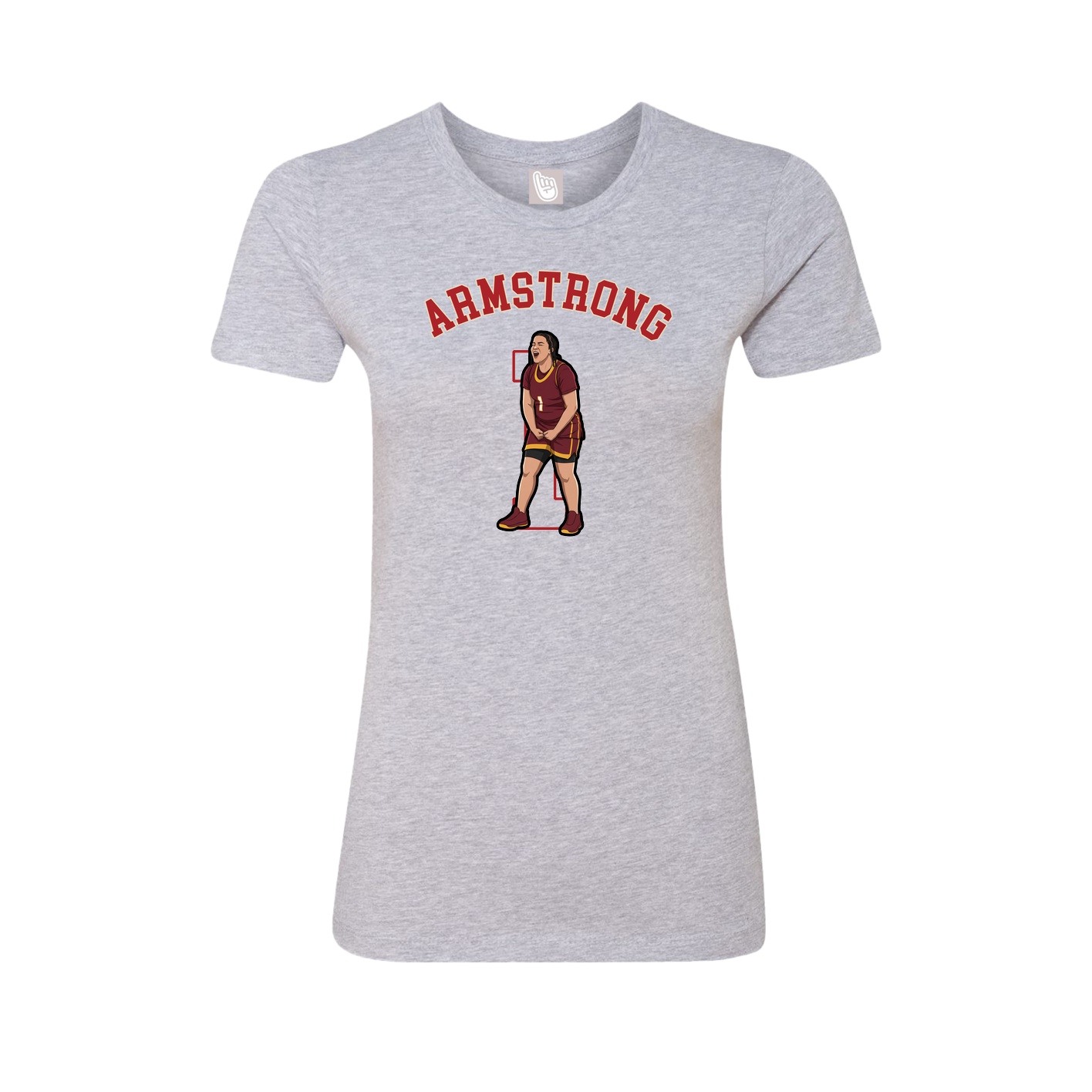 Fitted Women's Tee — Shirsey Arch in Grey