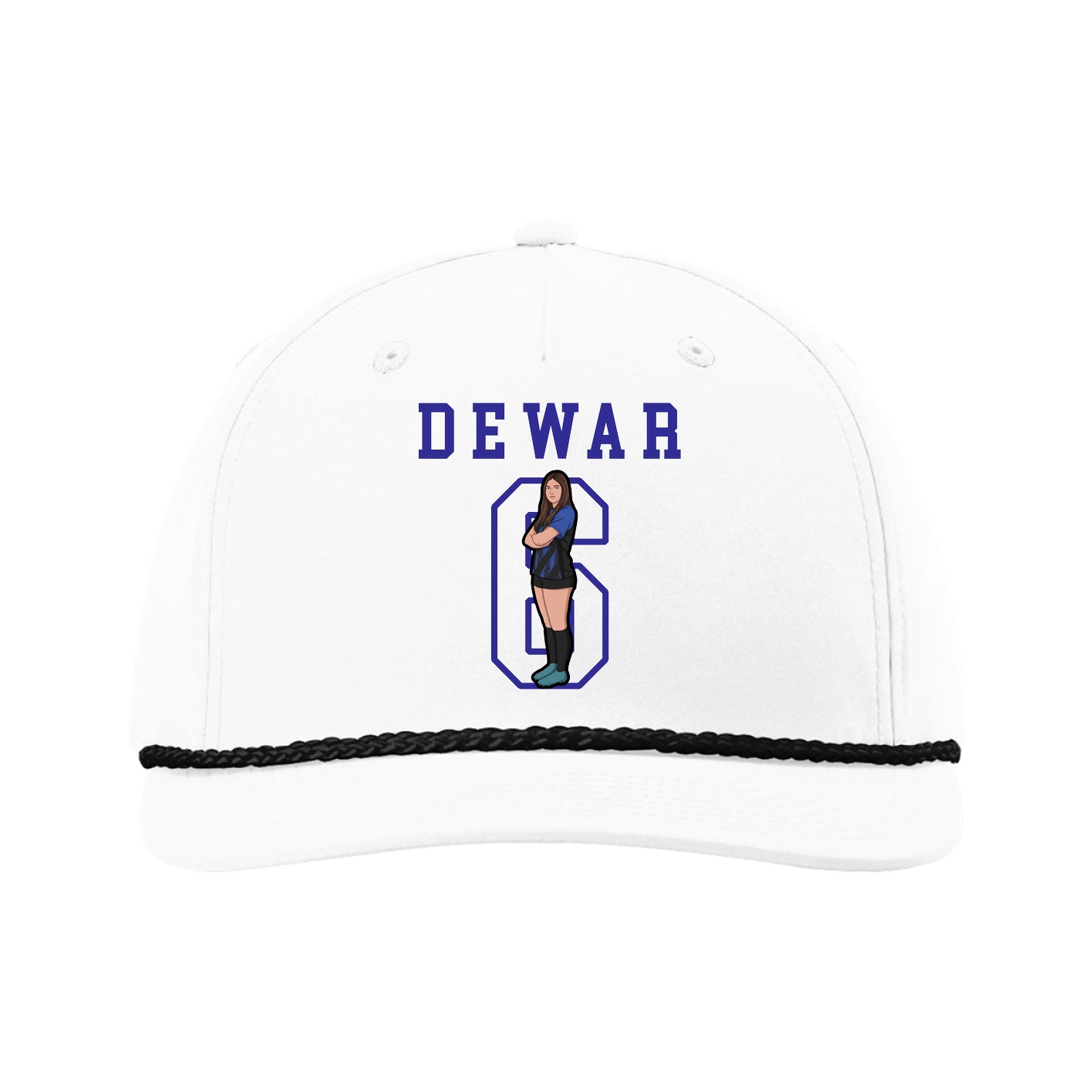 Five-Panel Classic Rope Cap — Shirsey in White