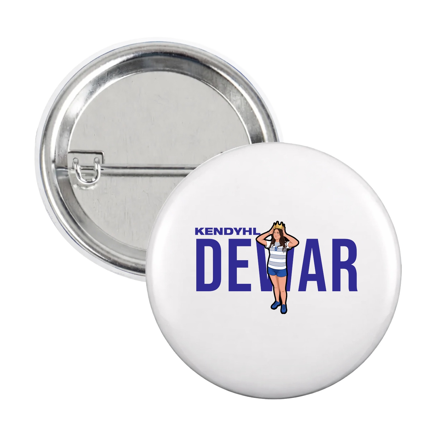 Game Day Button — Player Name in White