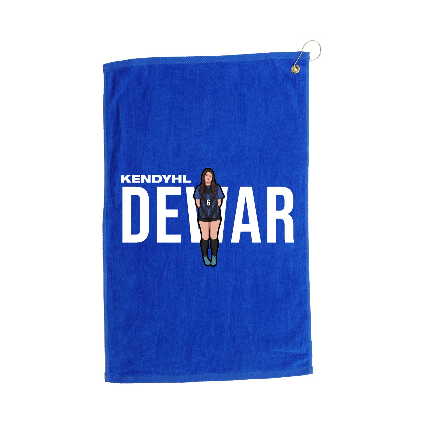 Golf Towel — Player Name in Royal
