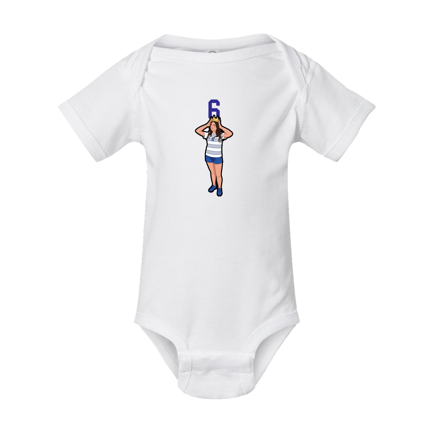 Baby Onesie — Number Top in White