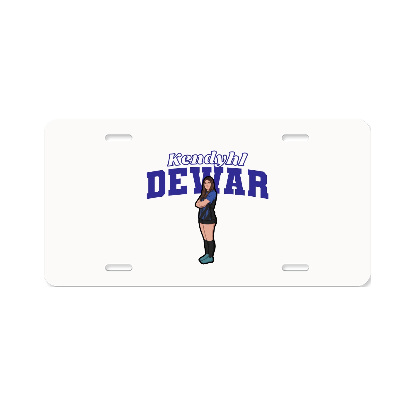License Plate — Name Arch in Classic