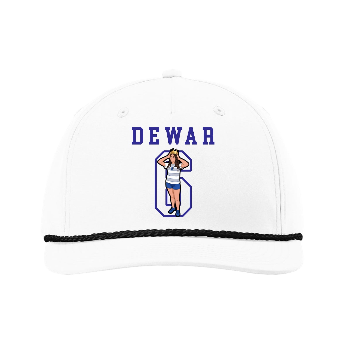 Five-Panel Classic Rope Cap — Shirsey in White