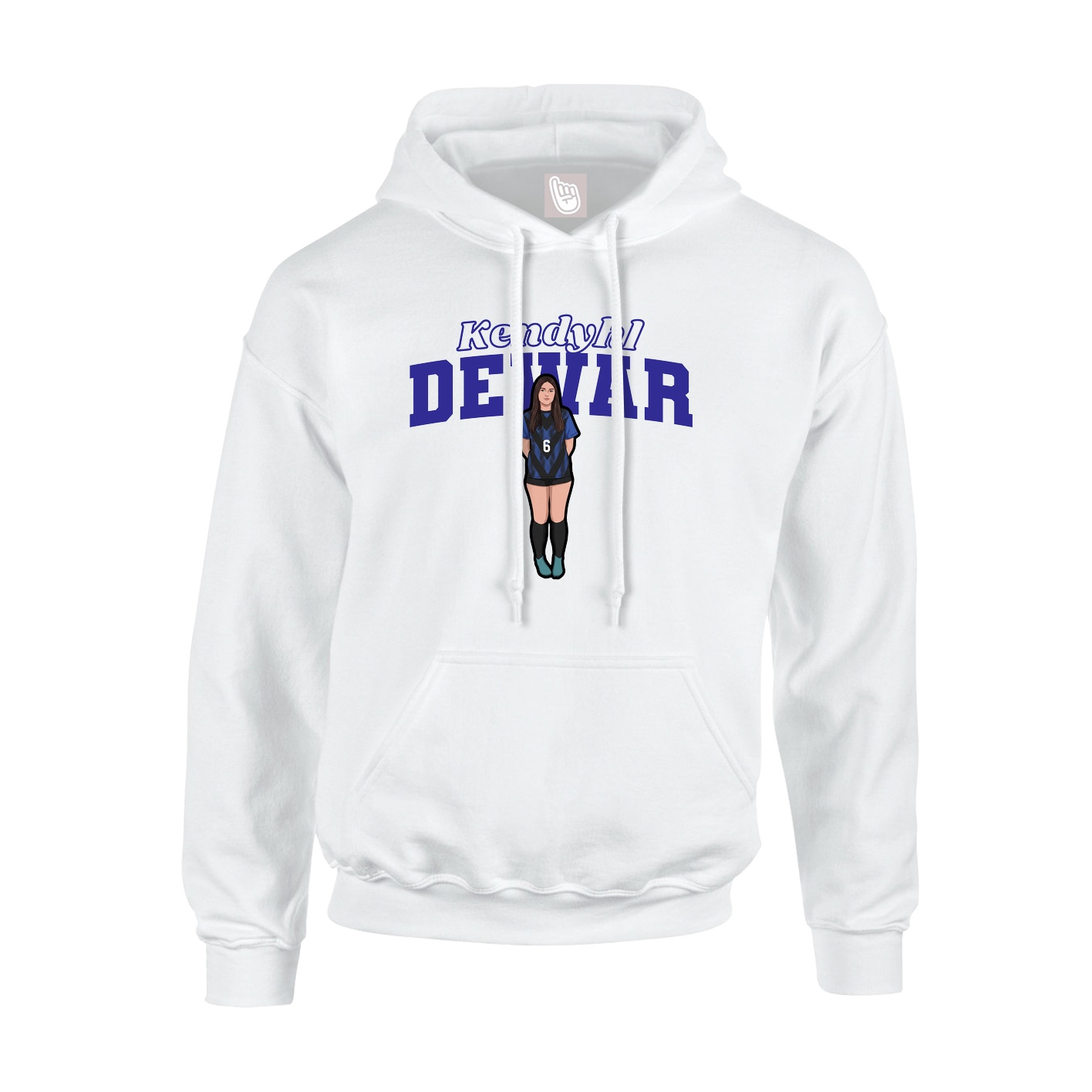 Hoodie — Name Arch in White