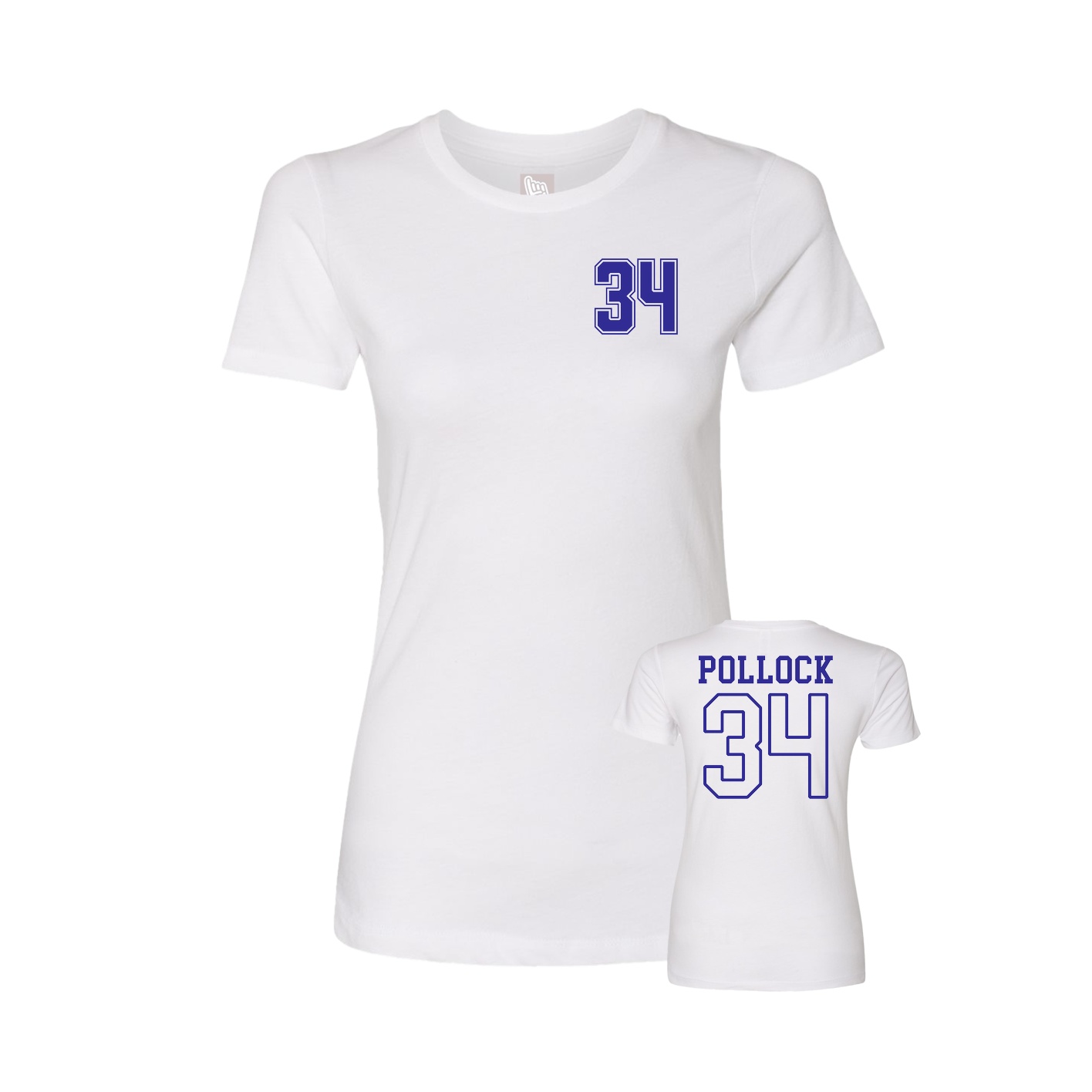 Fitted Women's Tee — Chest Back in White